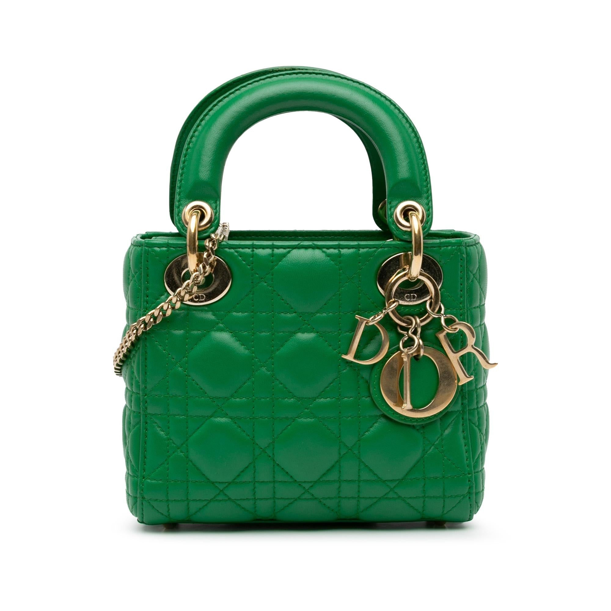 Dior Mini Lambskin Cannage Lady Dior (SHG-Lllqu0)