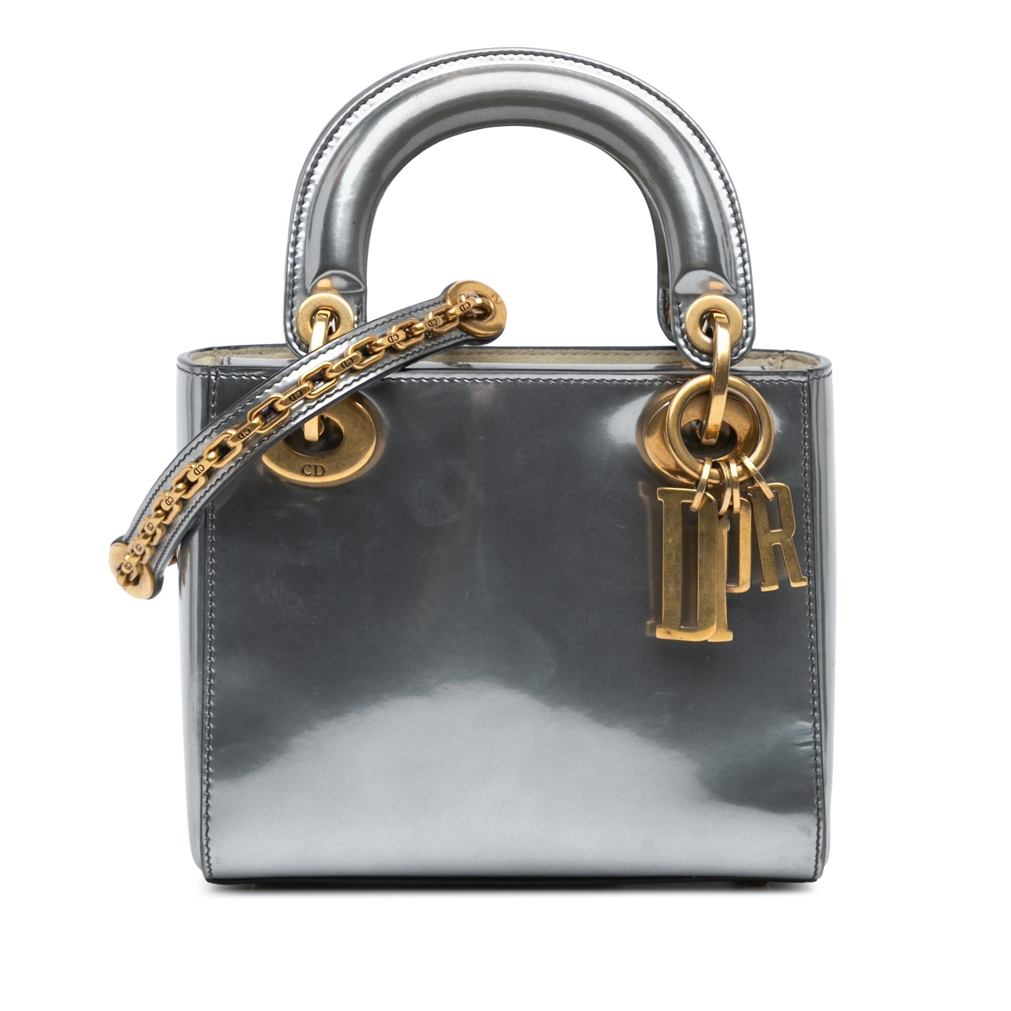 Dior Mini Metallic Glazed Calfskin Lady Dior (SHG-EIJVej)