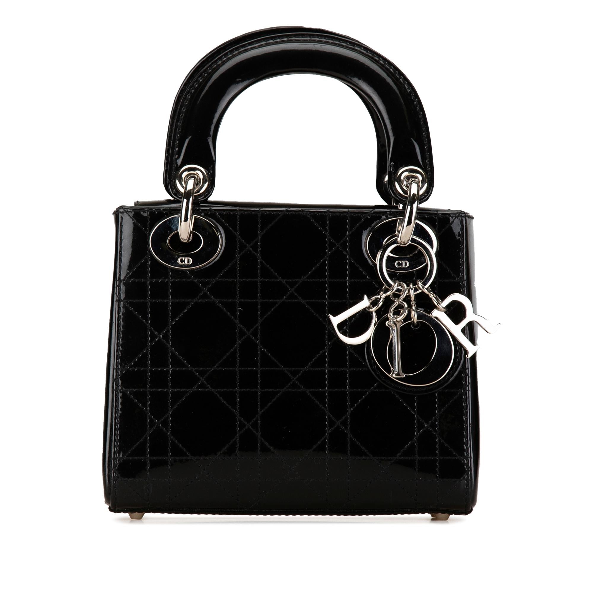 Dior Mini Patent Cannage Lady Dior (SHG-Sgdj8c)