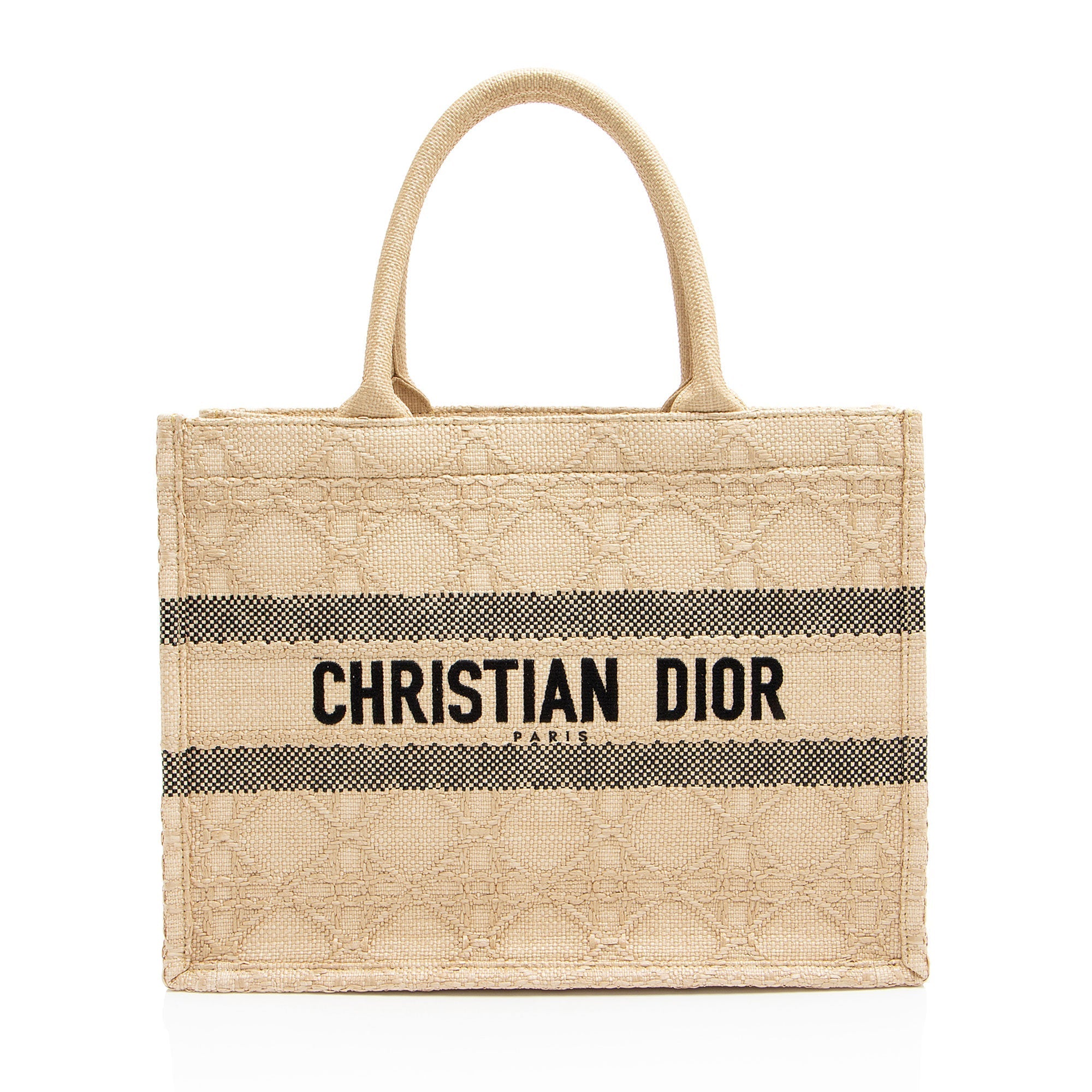 Dior Raffia Cannage Medium Book Tote (SHF-vp73d7)