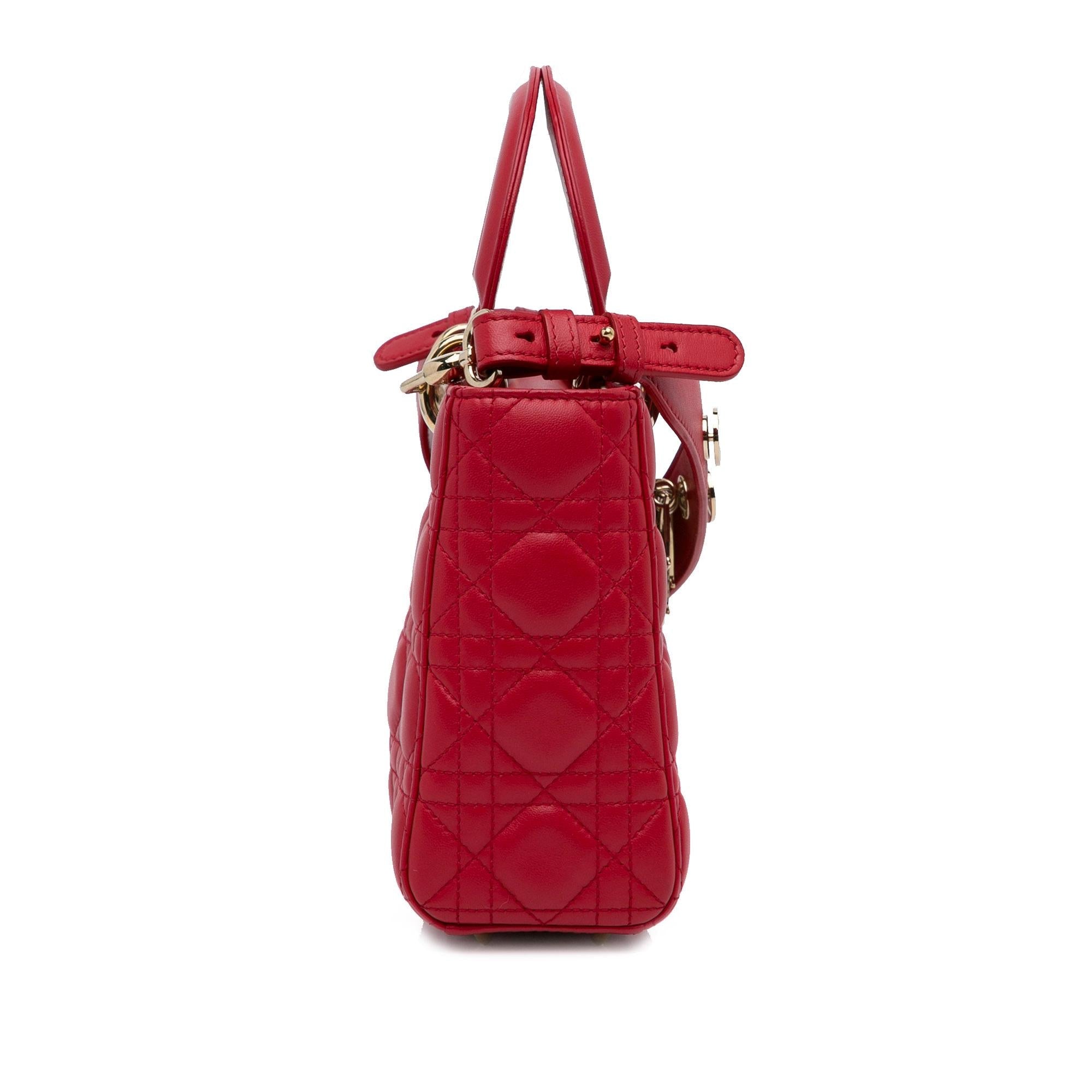 Dior Small Lambskin Cannage Lady Dior (SHG-ZSSZpd)
