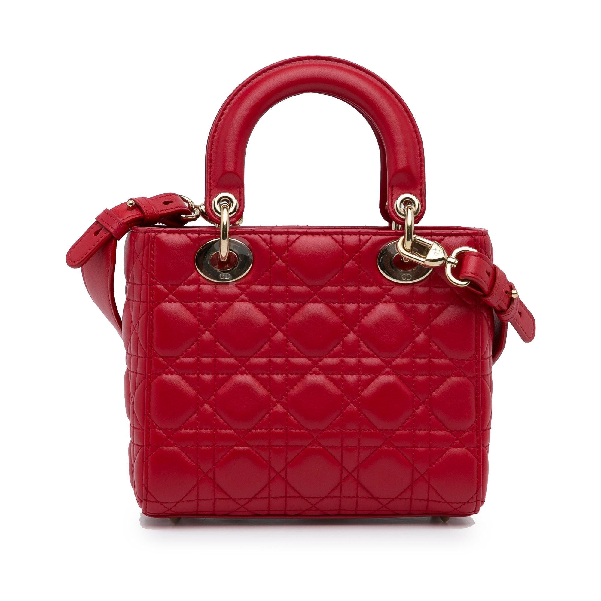 Dior Small Lambskin Cannage Lady Dior (SHG-ZSSZpd)