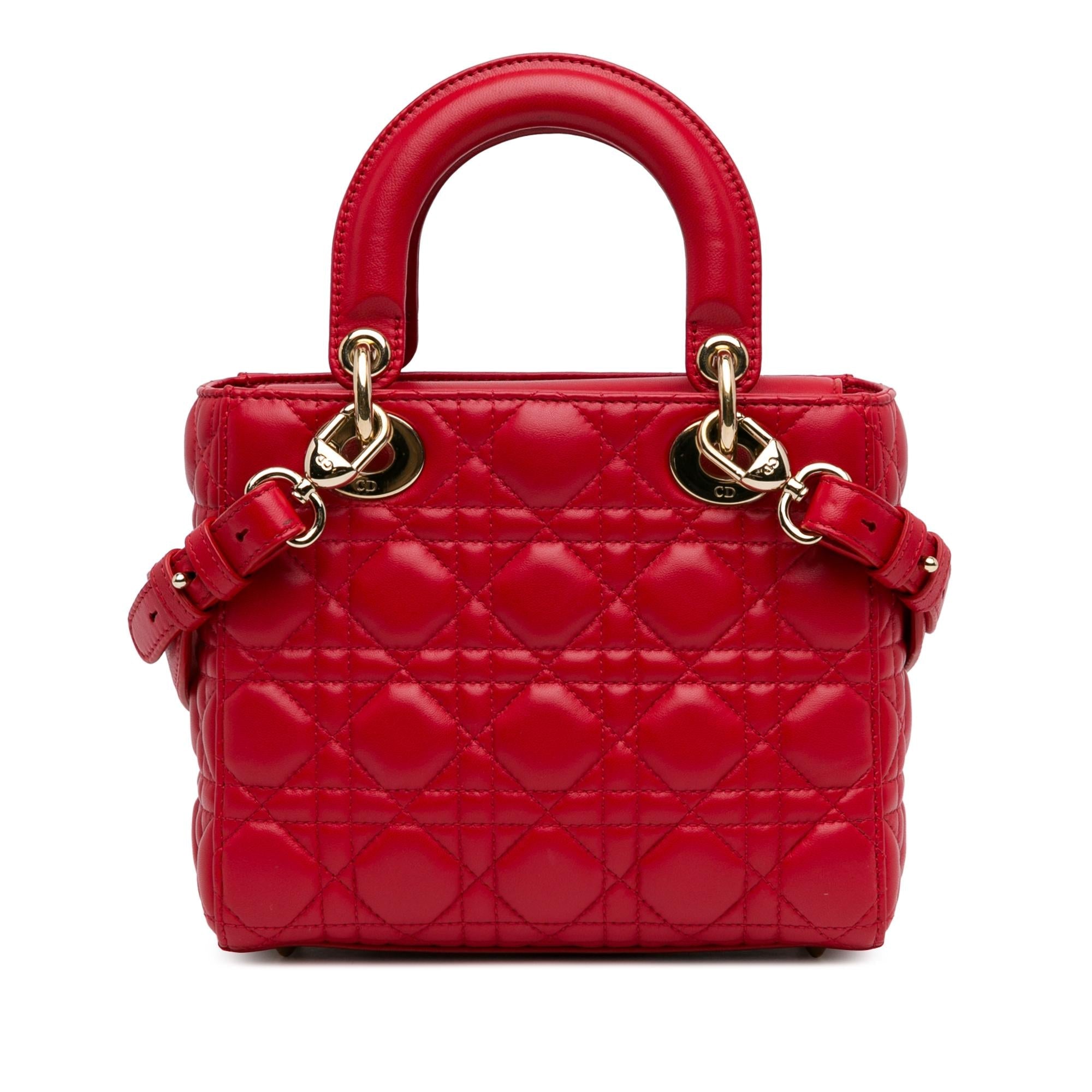 Dior Small Lambskin Cannage Lucky Badges My Lady Dior (SHG-qKkUEz)