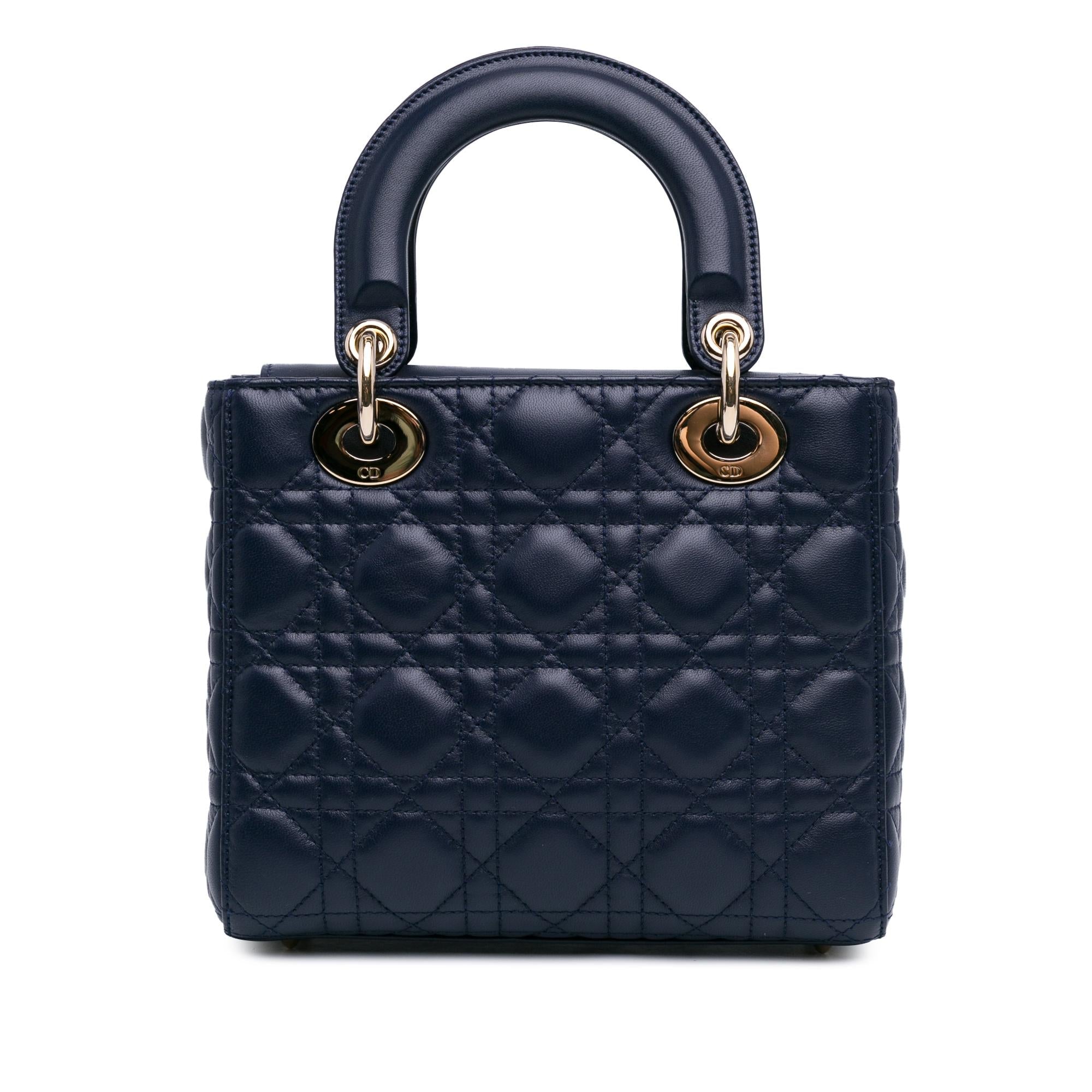 Dior Small Lambskin Cannage Lucky Badges My Lady Dior (SHG-rlU8LG)