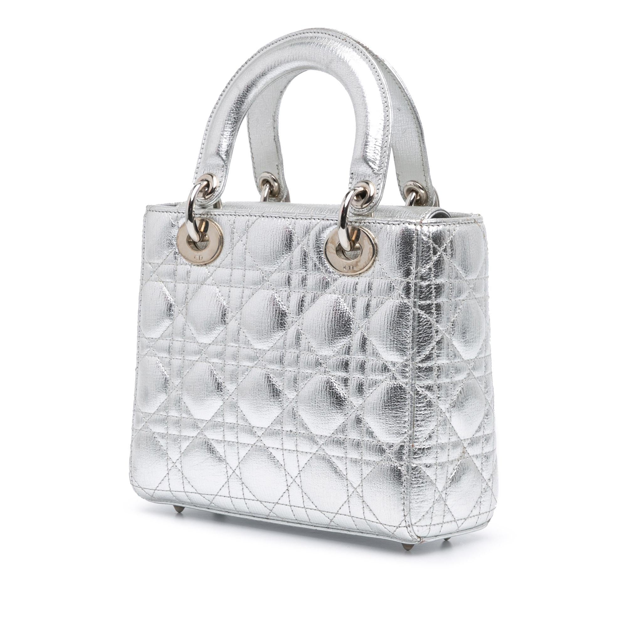 Dior Small Metallic Grained Calfskin Cannage My ABCDior Lady Dior (SHG-SxLbHN)