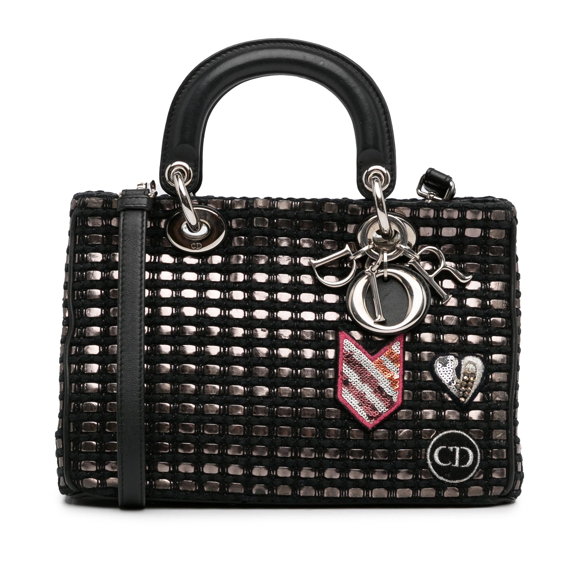 Dior Small Metallic Tweed Lady Dior (SHG-IKtPxQ)