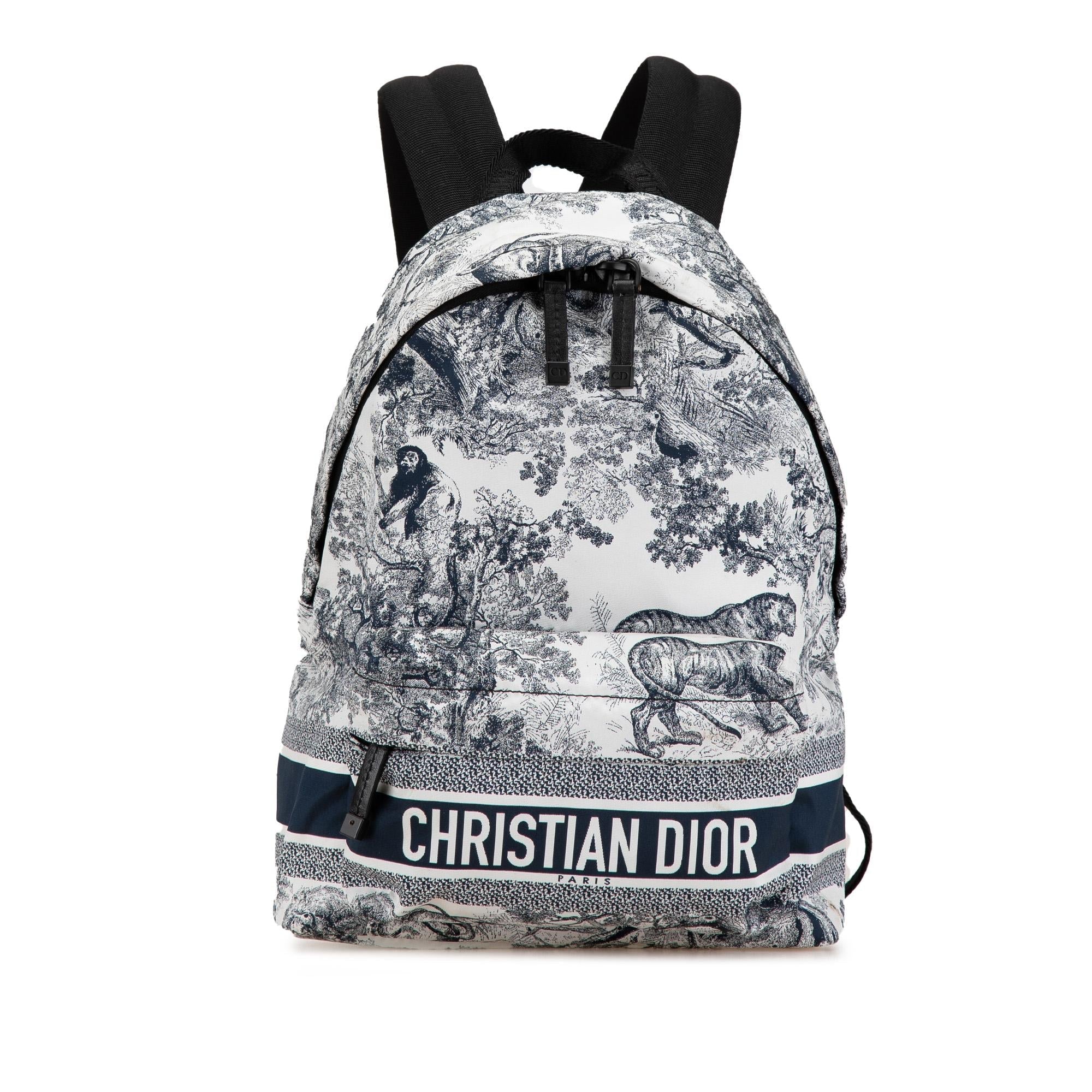 Dior Small Nylon Technical Fabric Toile De Jouy Diortravel Backpack (SHG-L7BDVg)