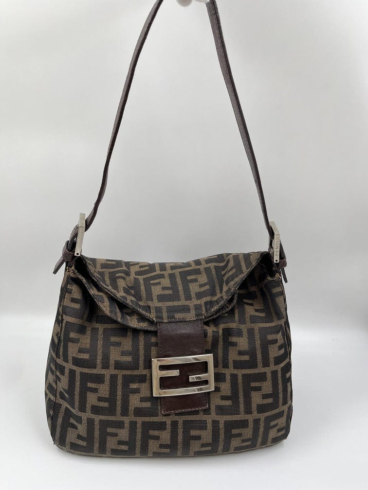 Fendi Mini Mamma Baguette in Brown Zucca Canvas