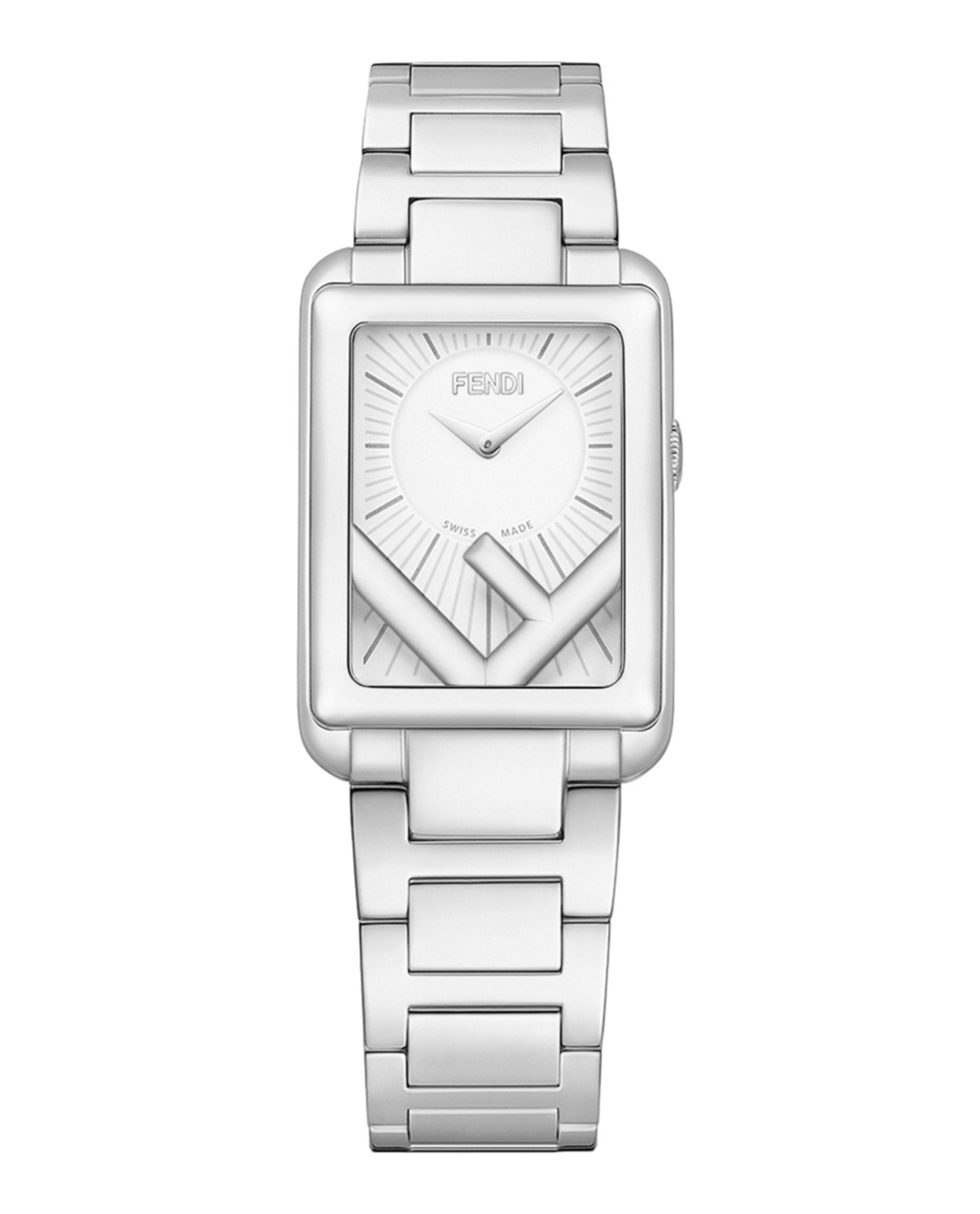 Fendi Womens Run Away Stainless Steel 32mm Bracelet Fashion Watch