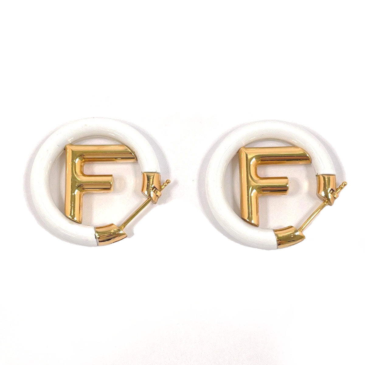 Fendi F is Fendi Metal Earrings Gold