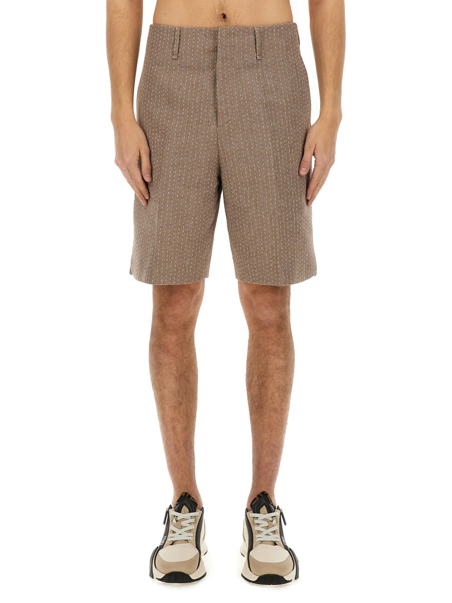 FENDI Jacquard Bermuda Shorts - Size 48 IT