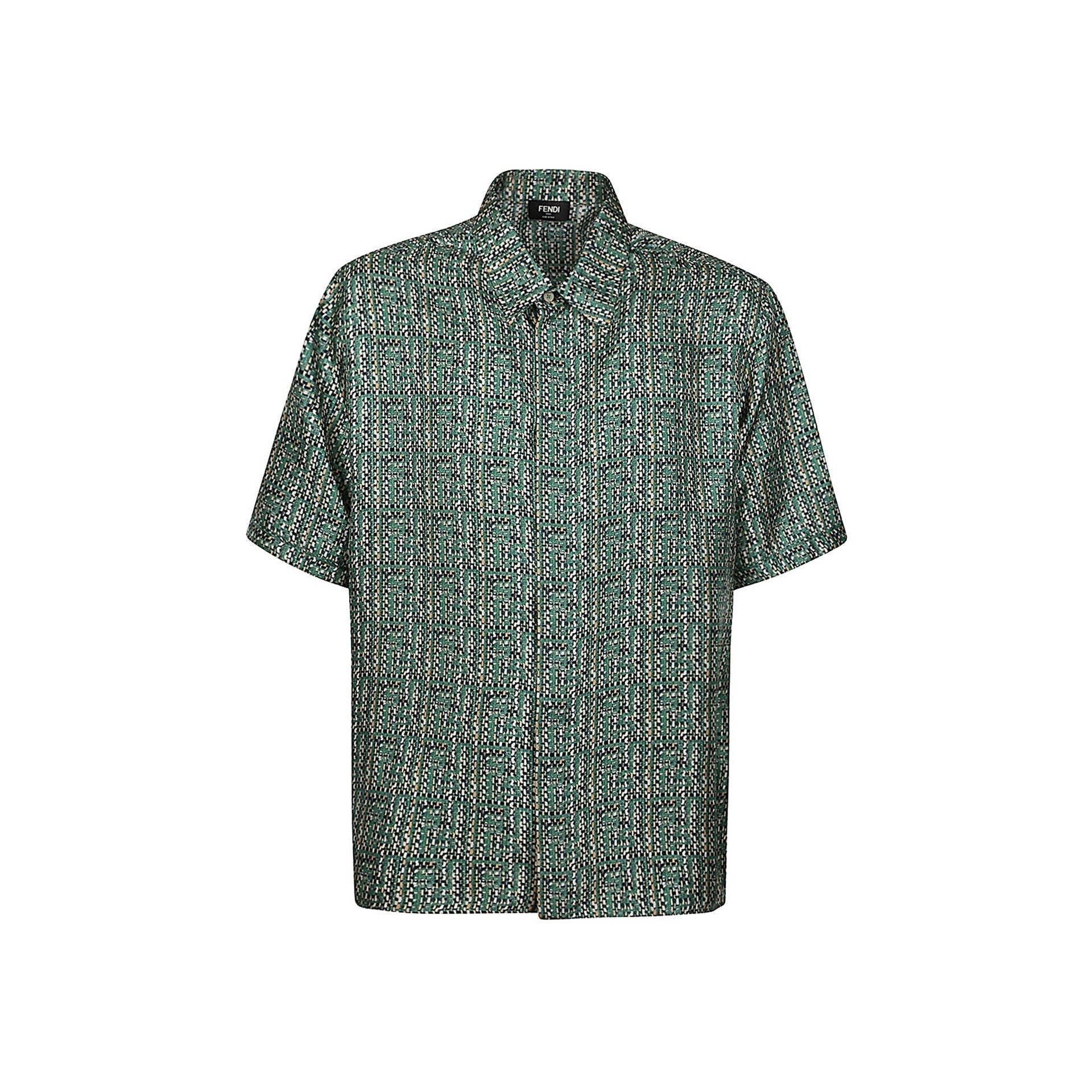 FENDI Luxury Silk Short Sleeve Shirt