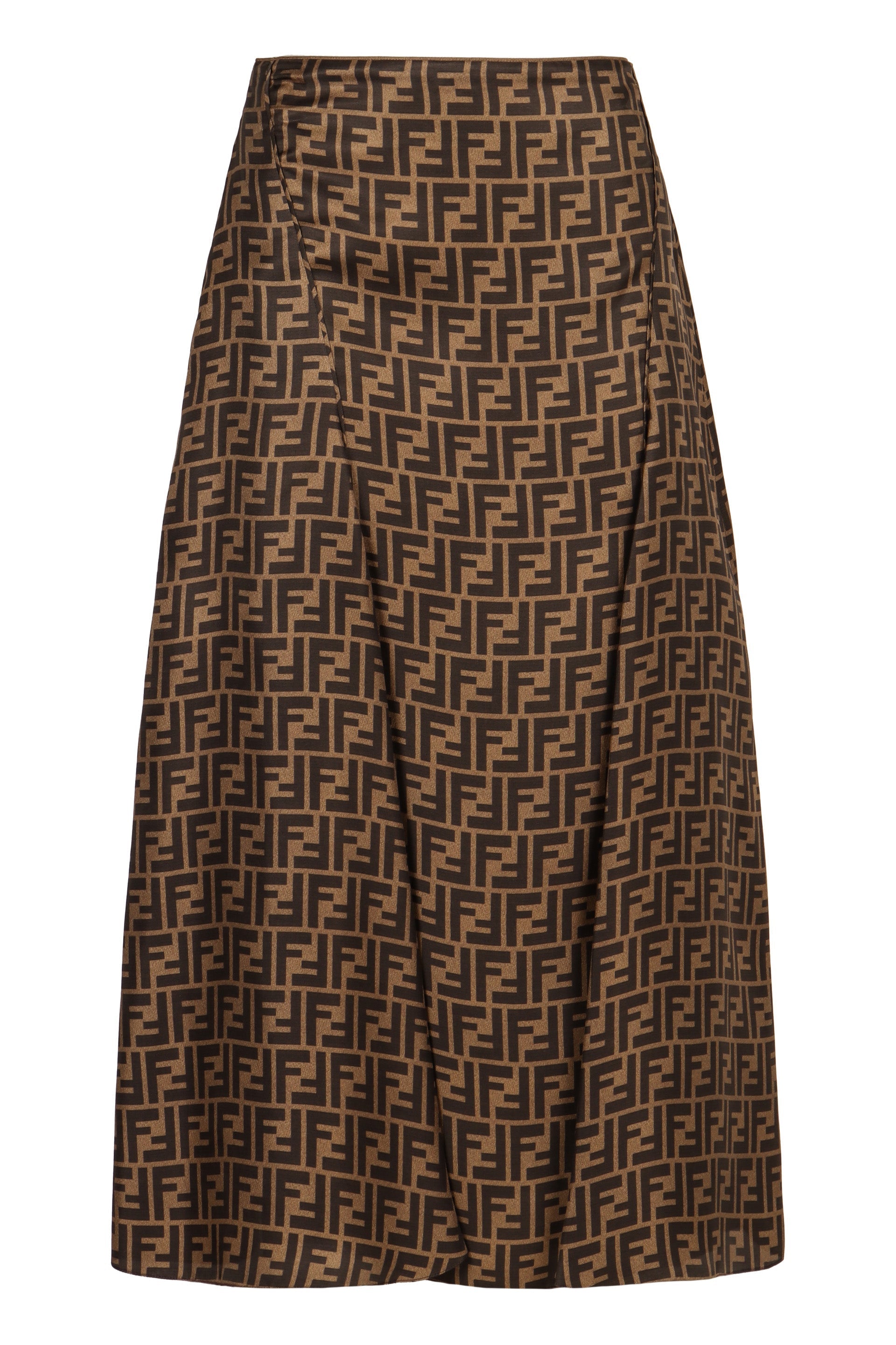 FENDI Embroidered Mini Silk Skirt