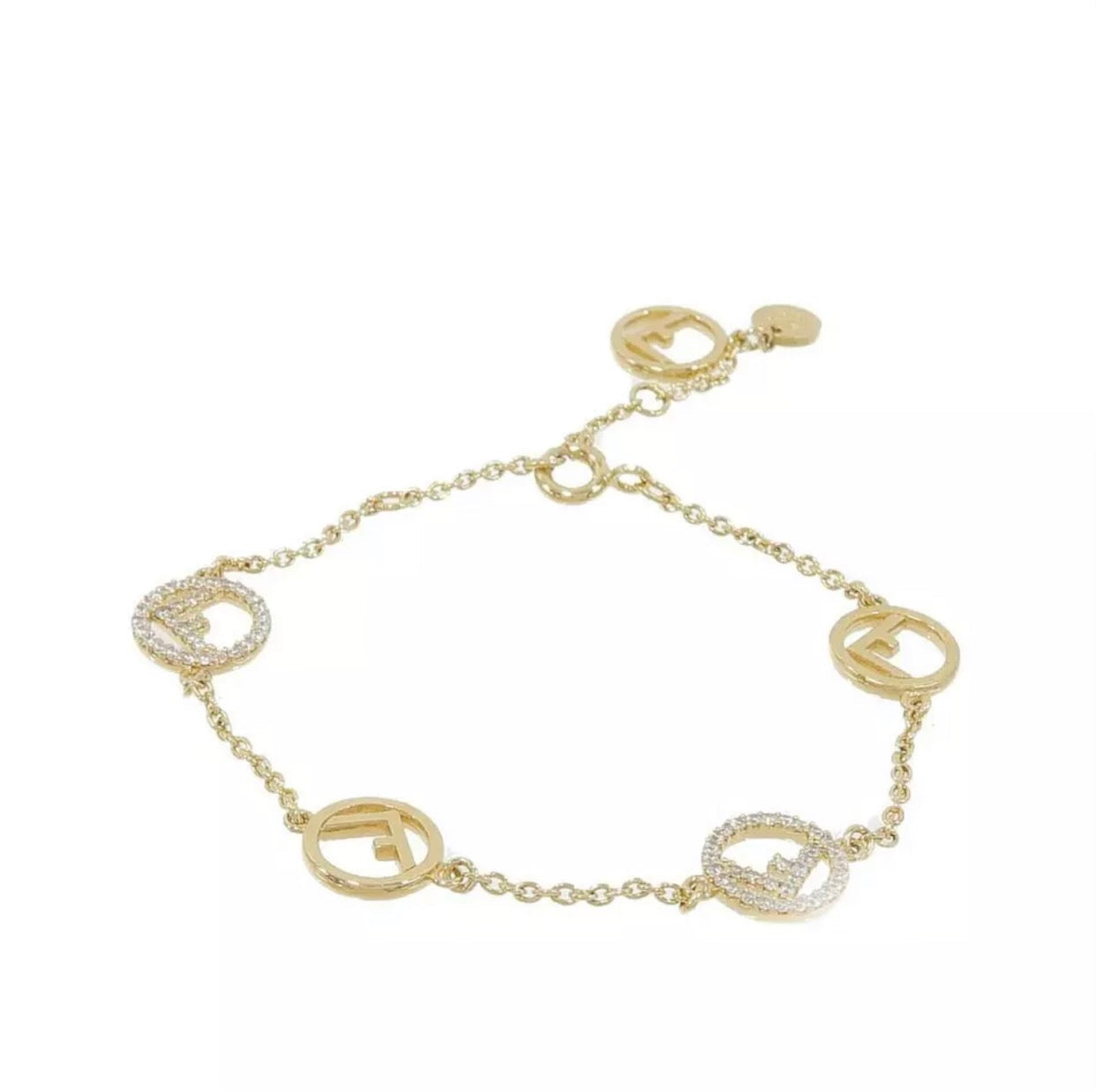 FENDI Logo Charm Bracelet