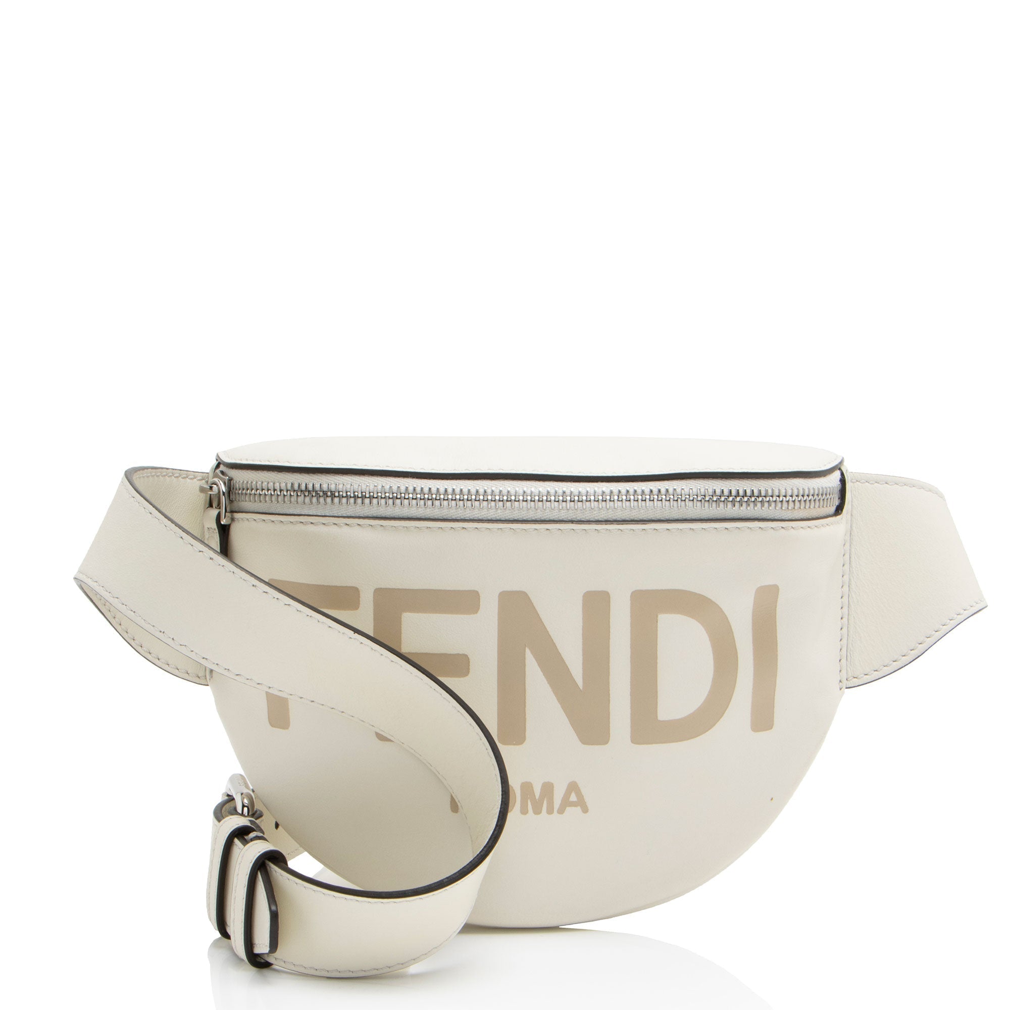Fendi Embossed Vitello Logo Small Belt Bag
