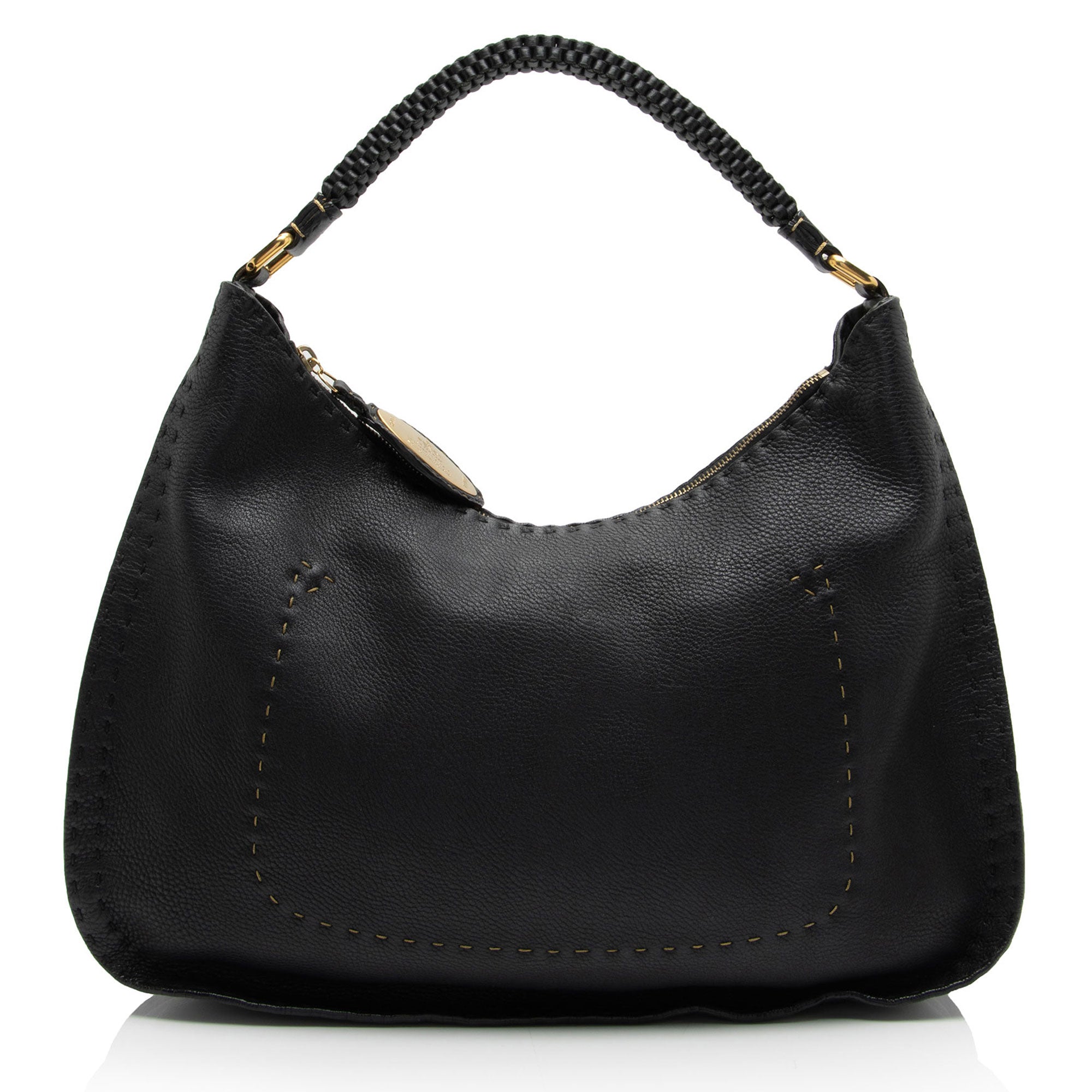 Fendi Leather Selleria Hobo (SHF-Xh4Dib)