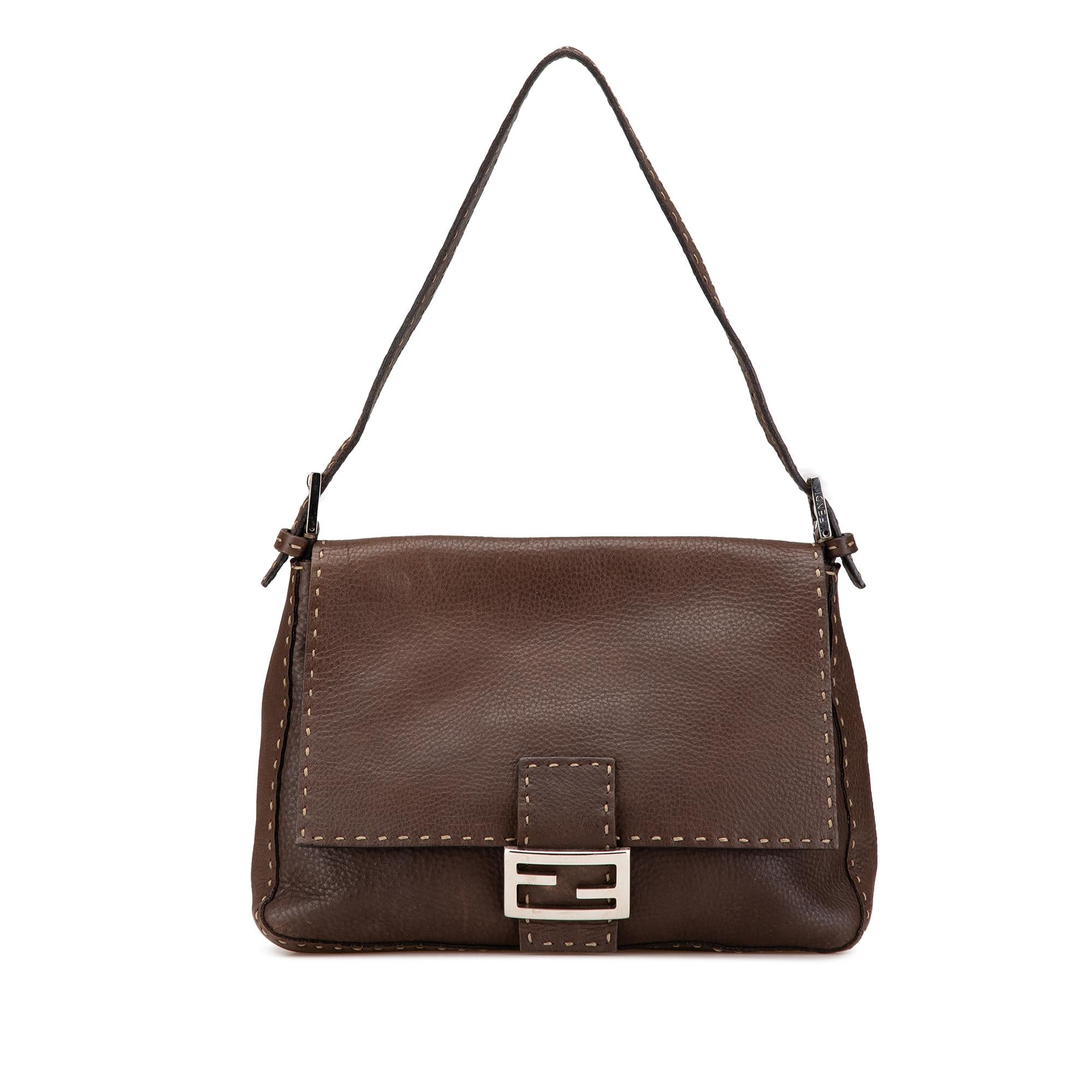 Fendi Leather Selleria Mamma Forever Shoulder Bag