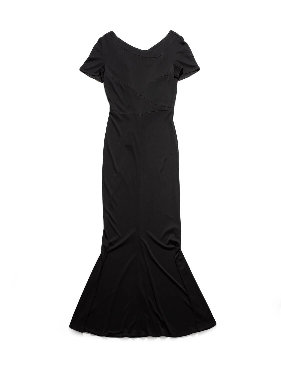 Fendi Pearl Button Maxi Dress Black