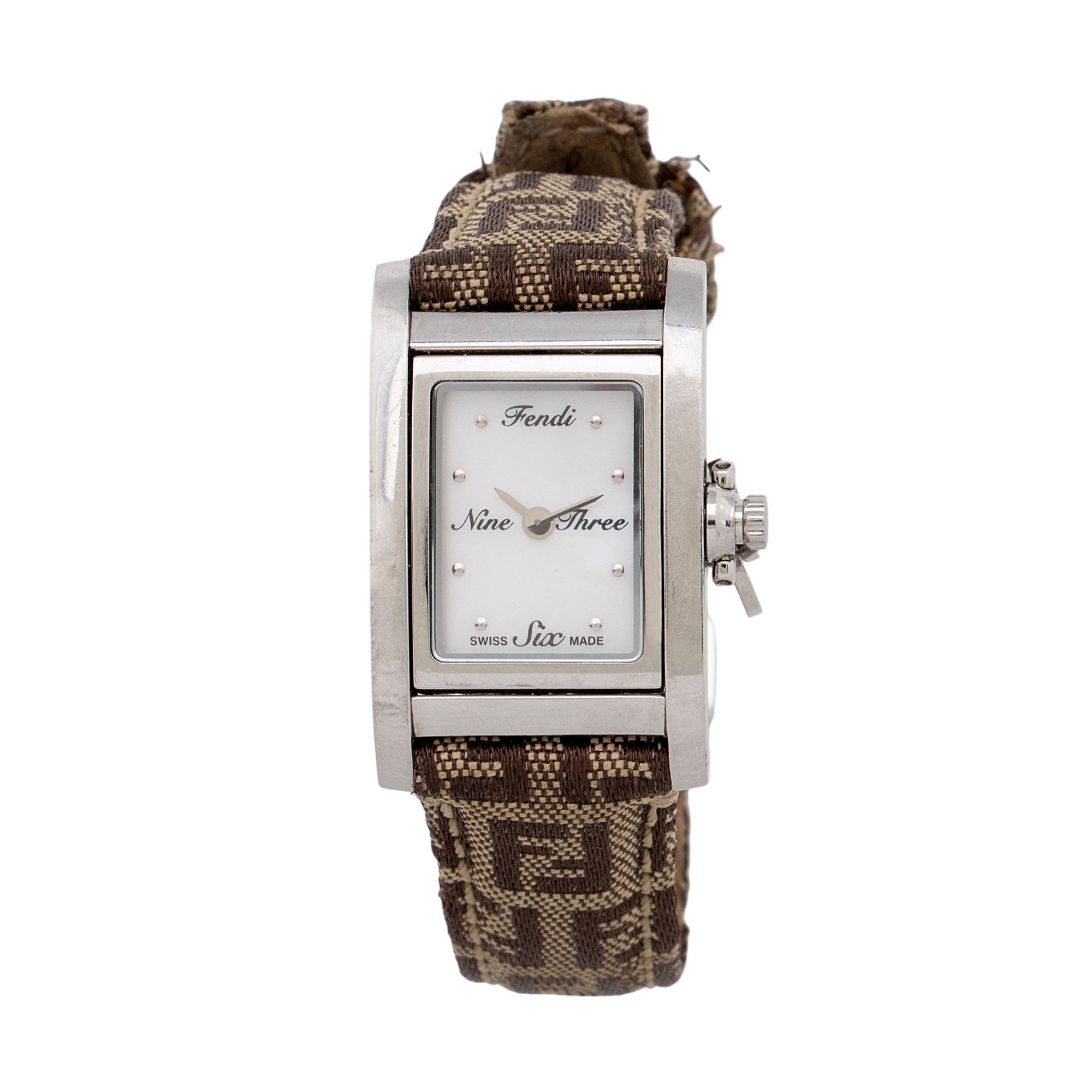 Fendi Stainless Steel FF Canvas Watch