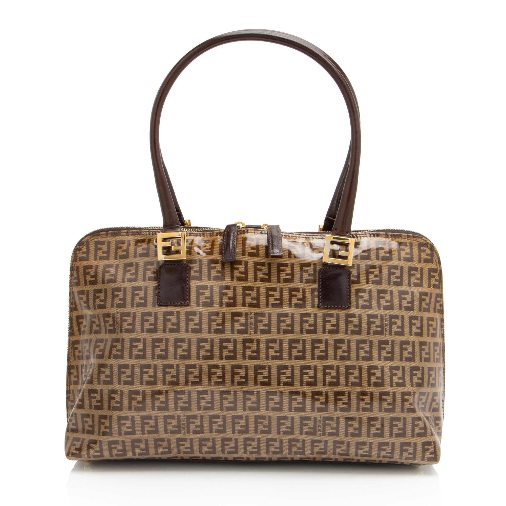 Fendi Vintage FF Zucchino Vinyl Satchel (SHF-HhsVCQ)