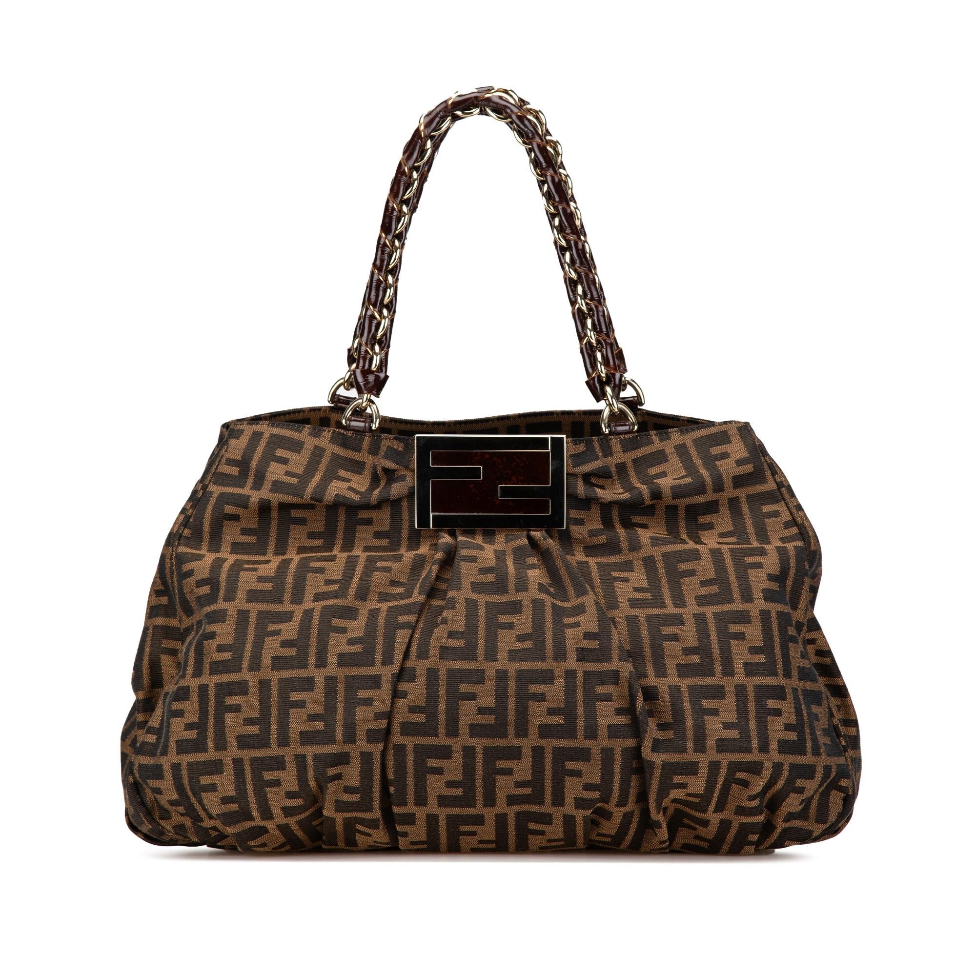 Fendi Zucca Canvas Mia Tote