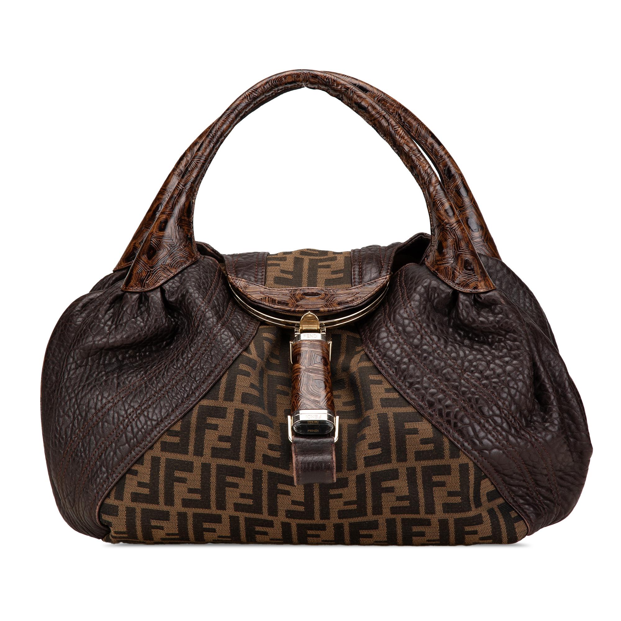 Fendi Zucca Canvas Spy Handbag