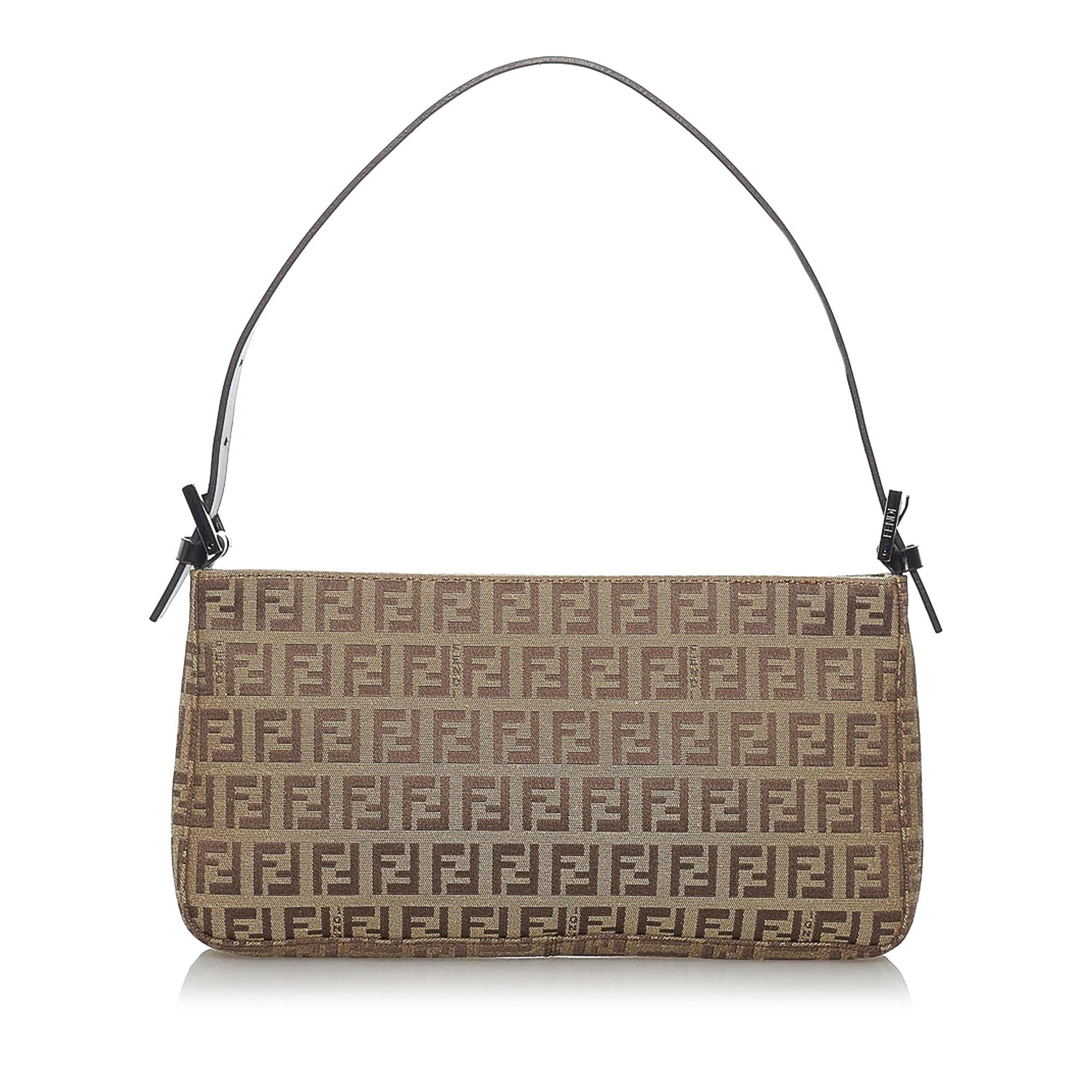 Fendi Zucchino Canvas Baguette (SHG-29391)
