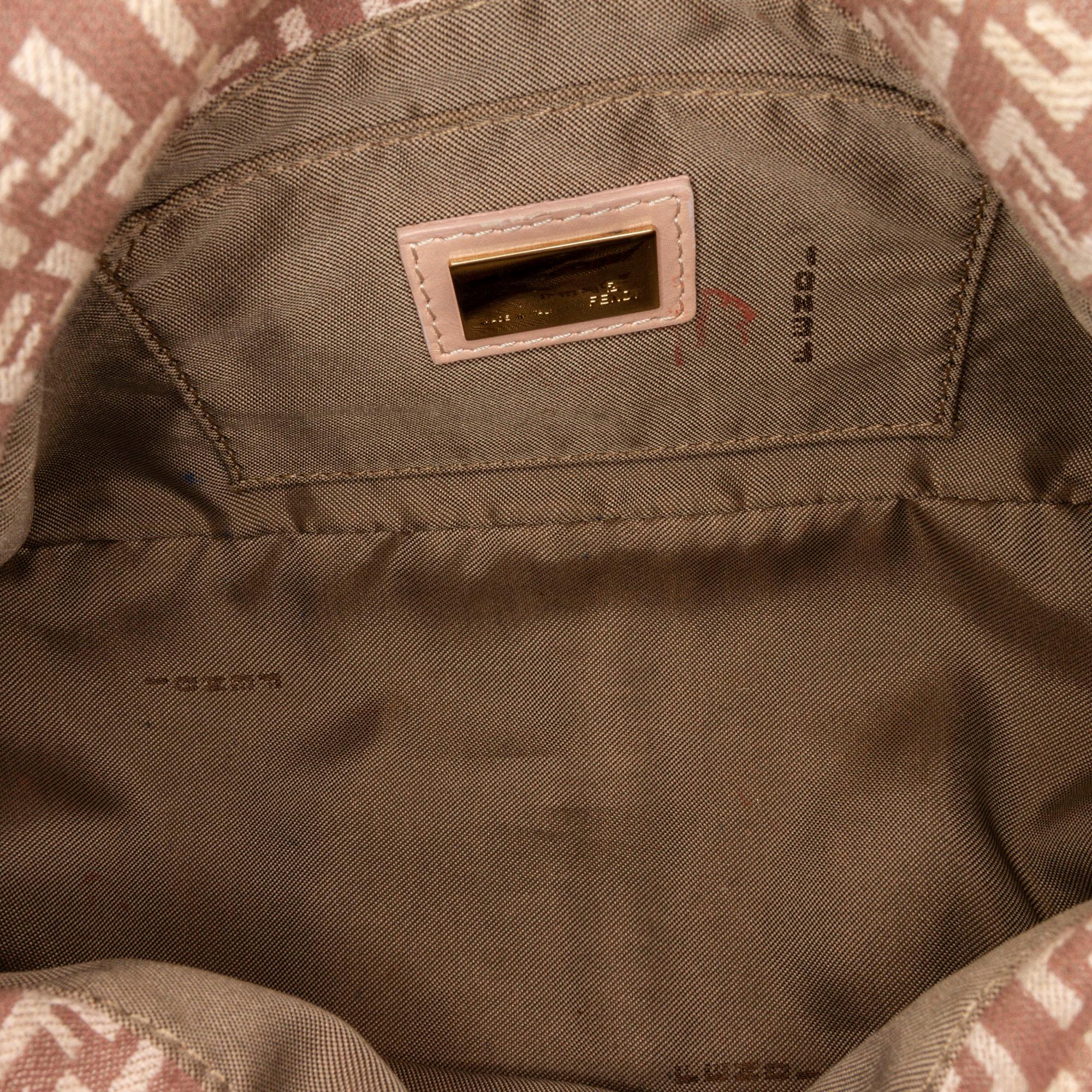 Fendi Zucchino Mamma Forever Canvas Baguette (SHG-31593)