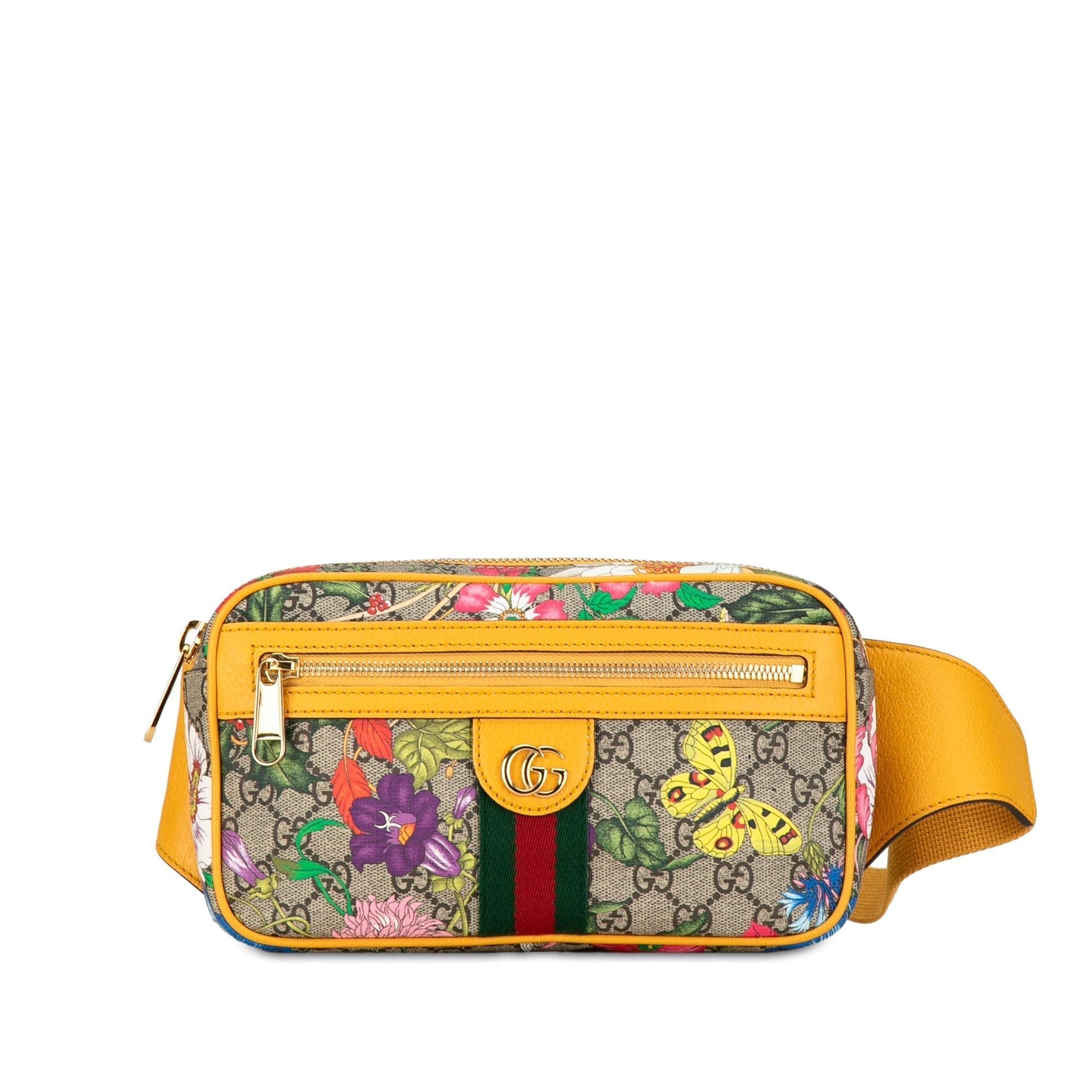 Gucci GG Supreme Flora Ophidia Belt Bag (SHG-Mu7mT0)