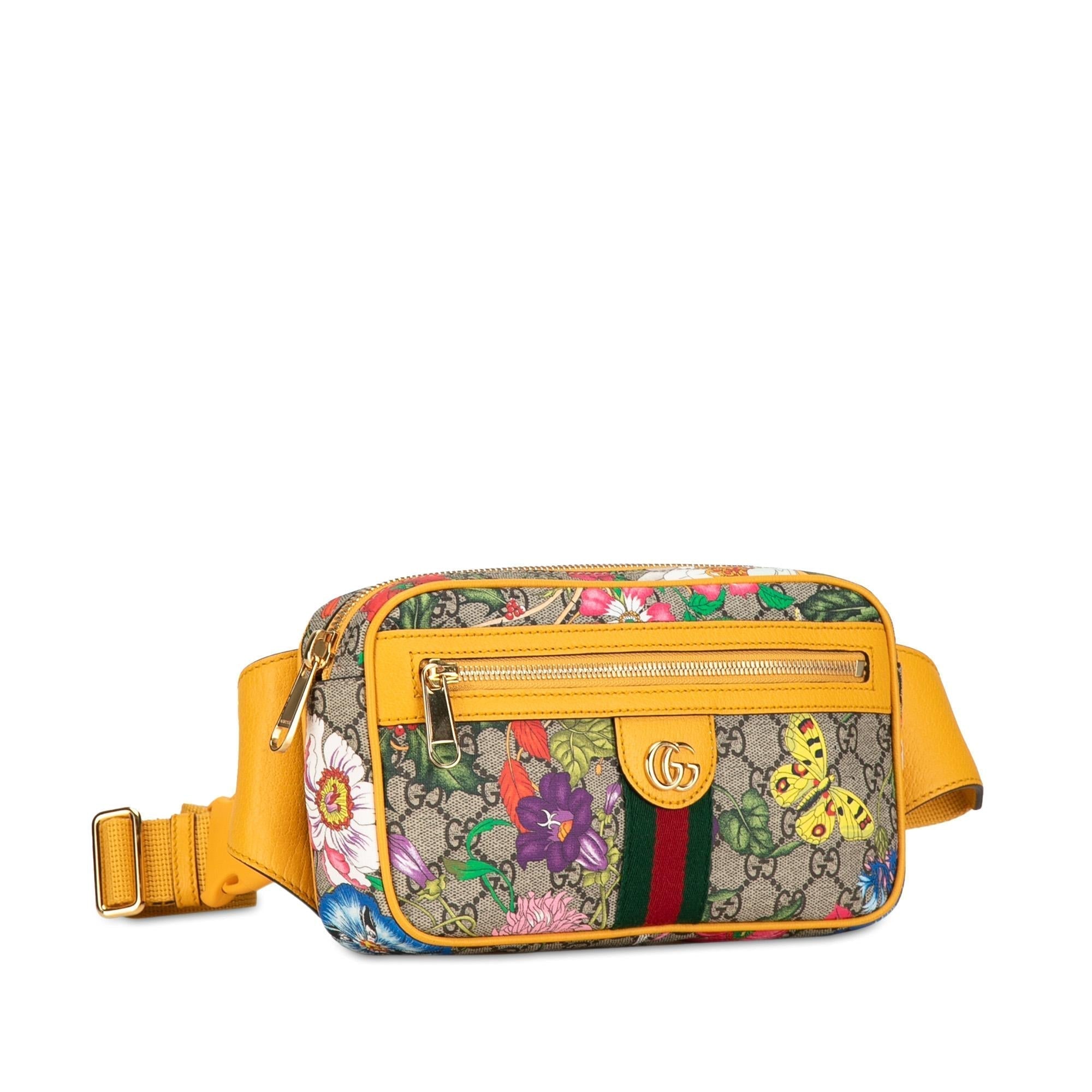 Gucci GG Supreme Flora Ophidia Belt Bag (SHG-Mu7mT0)