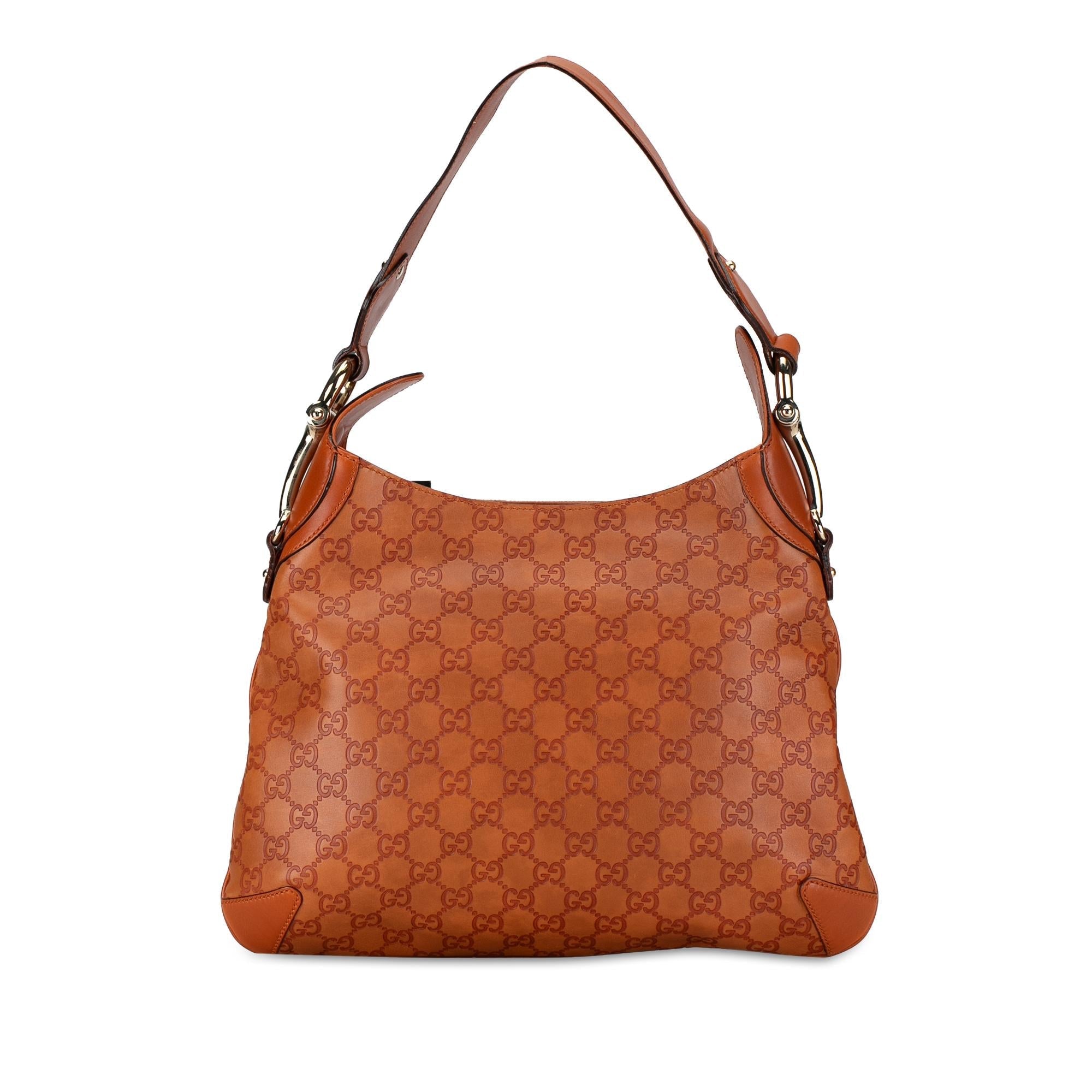 Gucci Guccissima Horsebit Creole Hobo (SHG-bRQZUE)