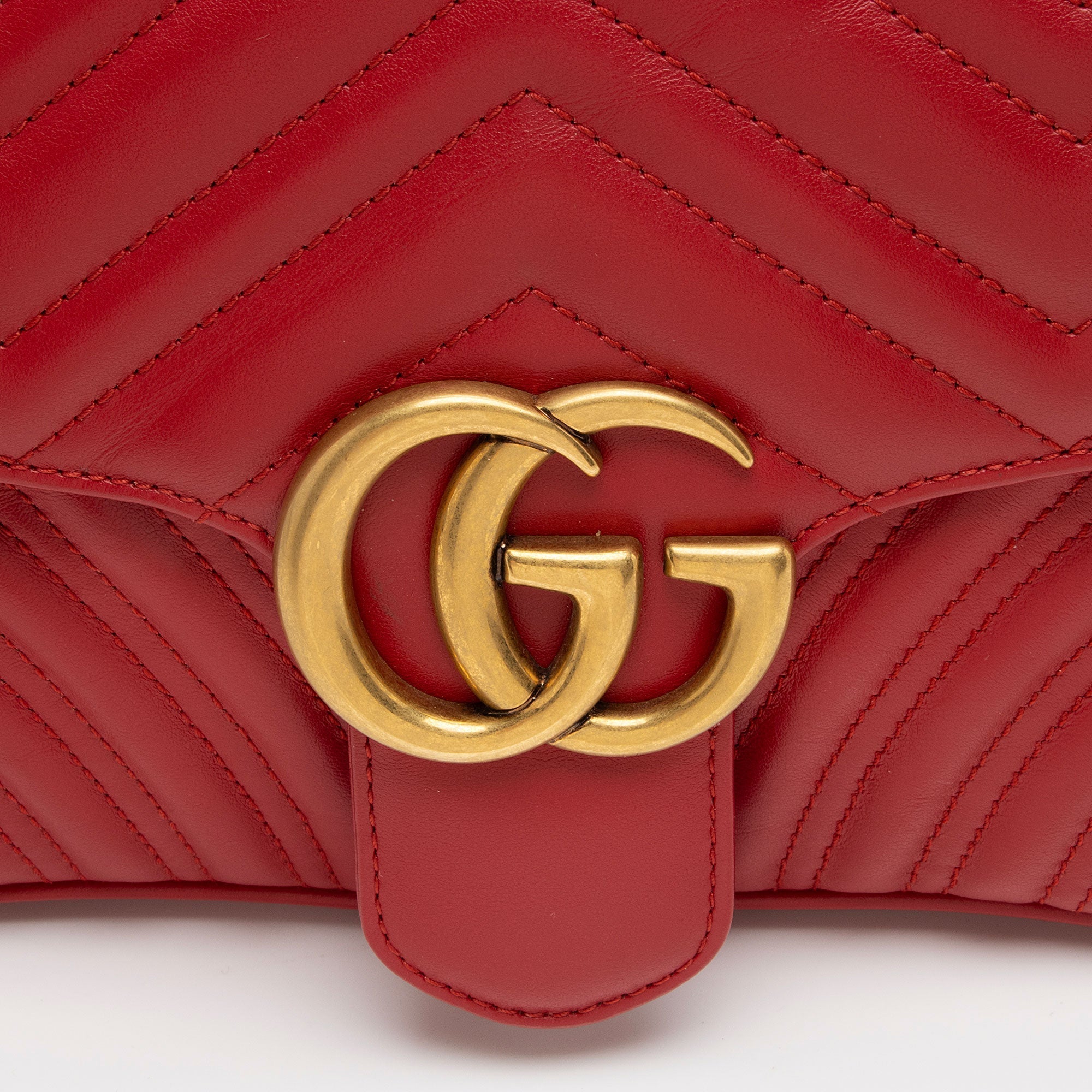 Gucci Matelasse Leather GG Marmont Small Flap Bag (SHF-bWHrUc)