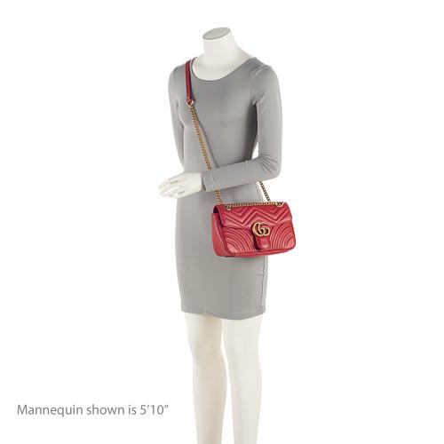 Gucci Matelasse Leather GG Marmont Small Flap Bag (SHF-bWHrUc)