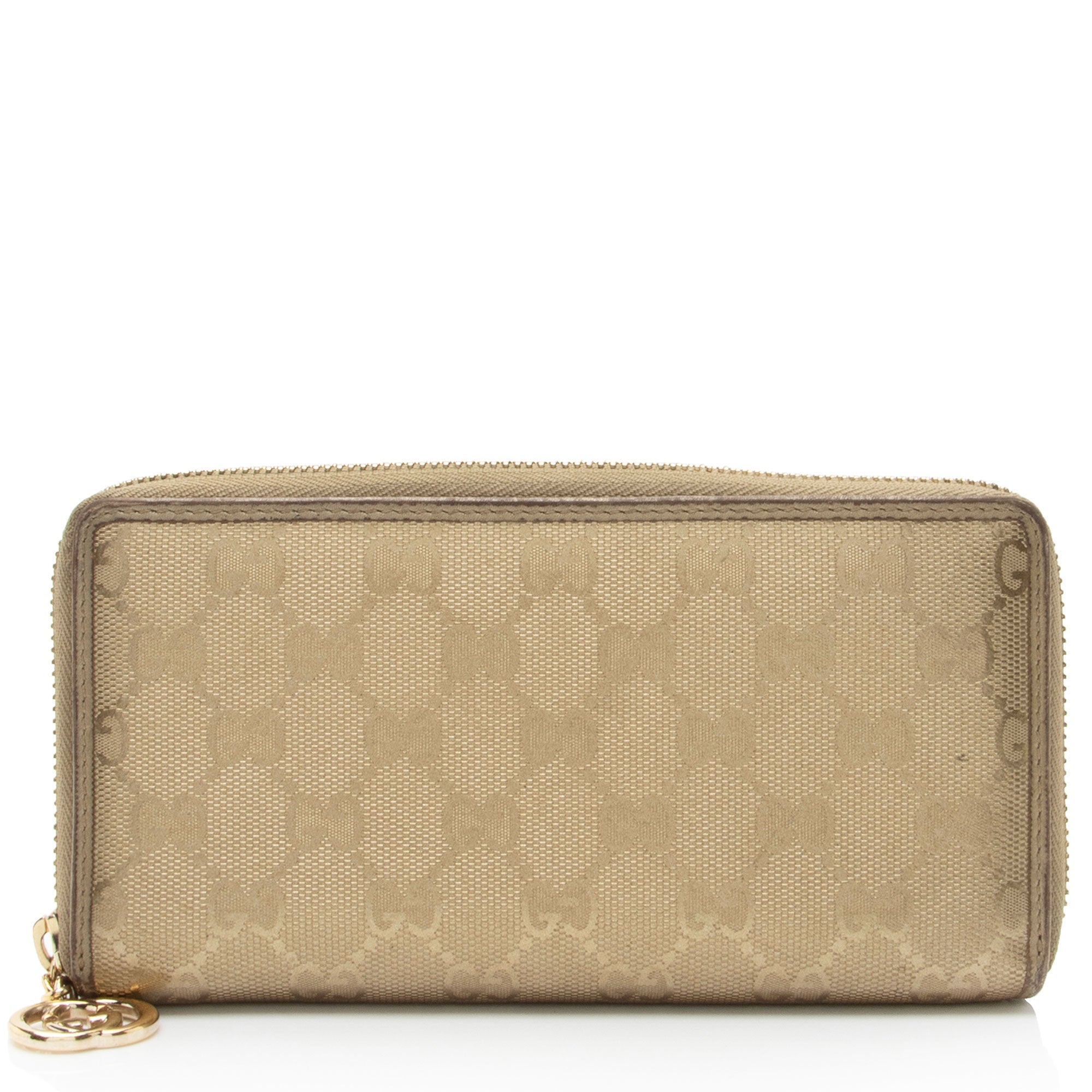 Gucci Metallic GG Imprime Zip Around Wallet (SHF-Q4BvCG)