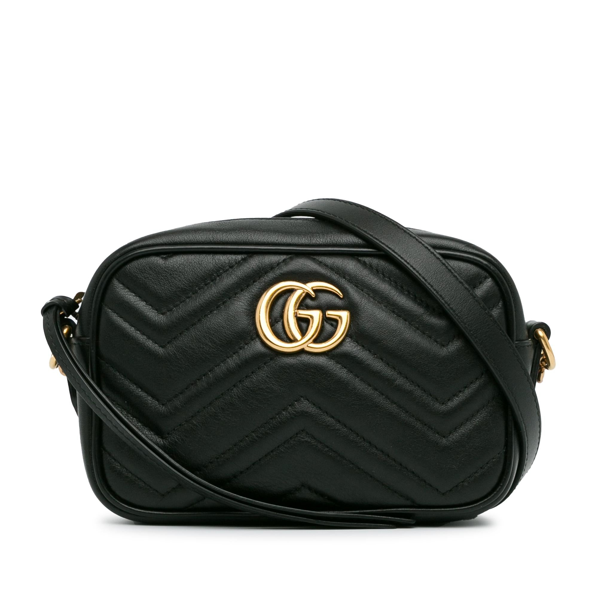 Gucci Mini GG Marmont Matelasse Crossbody Bag (SHG-FuNYR9)