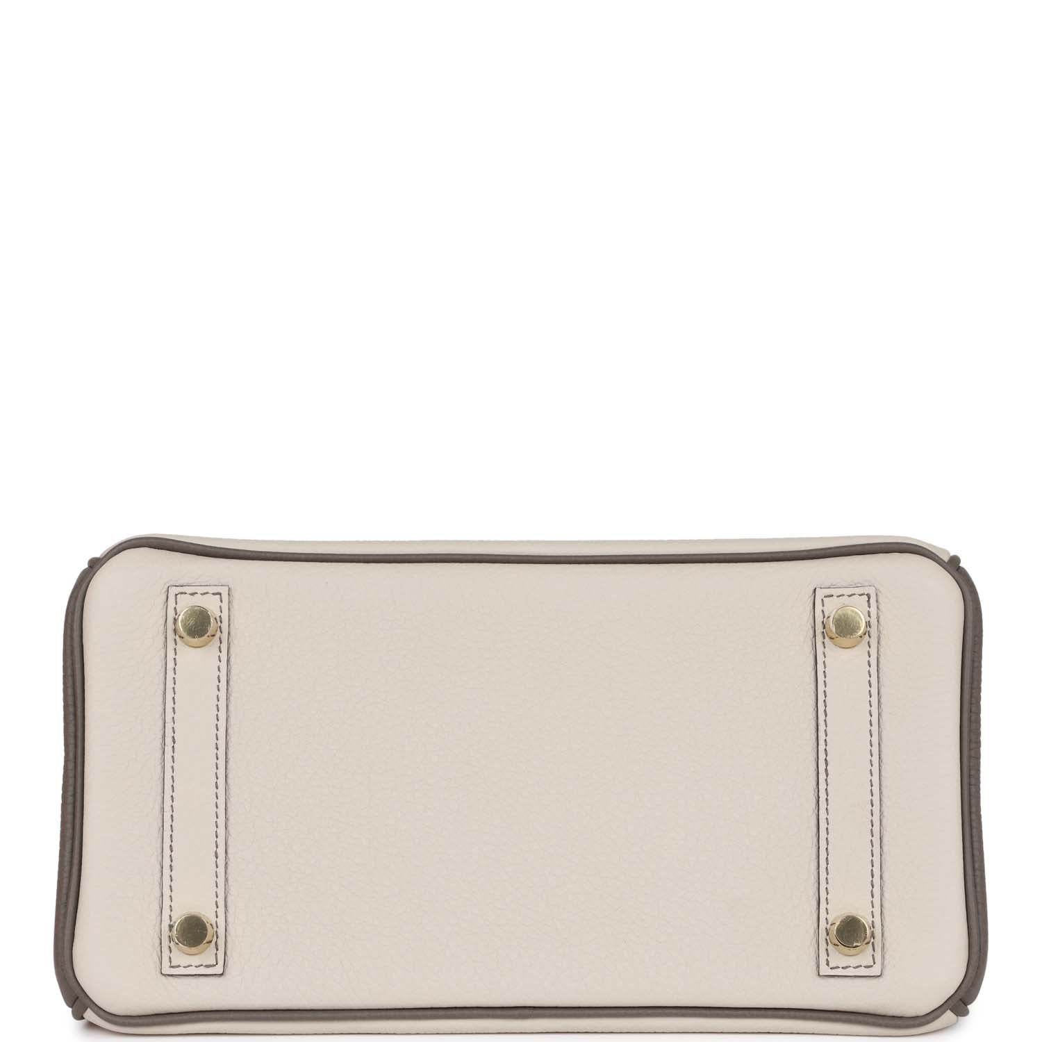 Hermes Special Order (HSS) Birkin 25 Beton and Etain Togo Brushed Gold Hardware