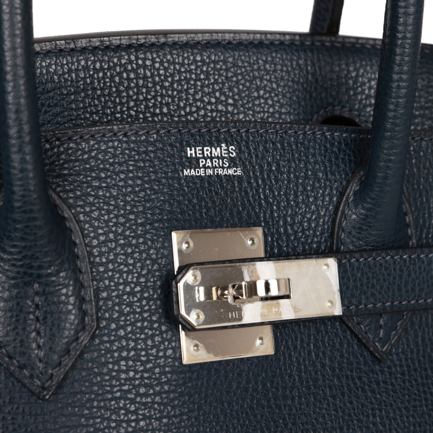 Top Quality Hermes Birkin 30 Bleu Indigo Vache Liegee Palladium Hardware