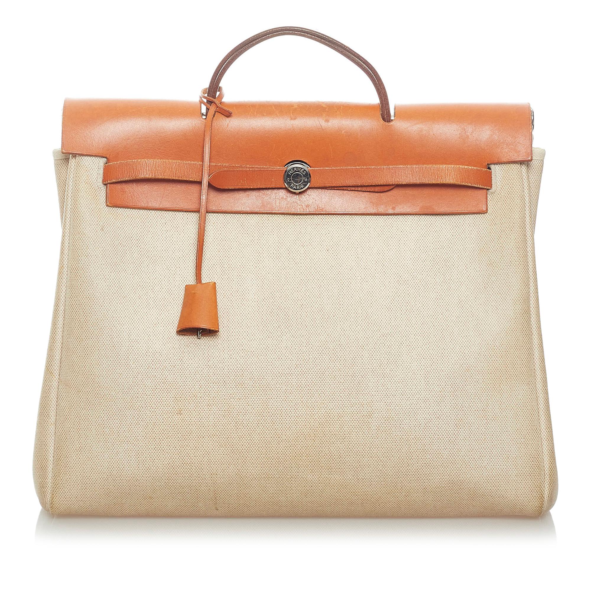 Hermes Herbag Canvas Satchel (SHG-33496)