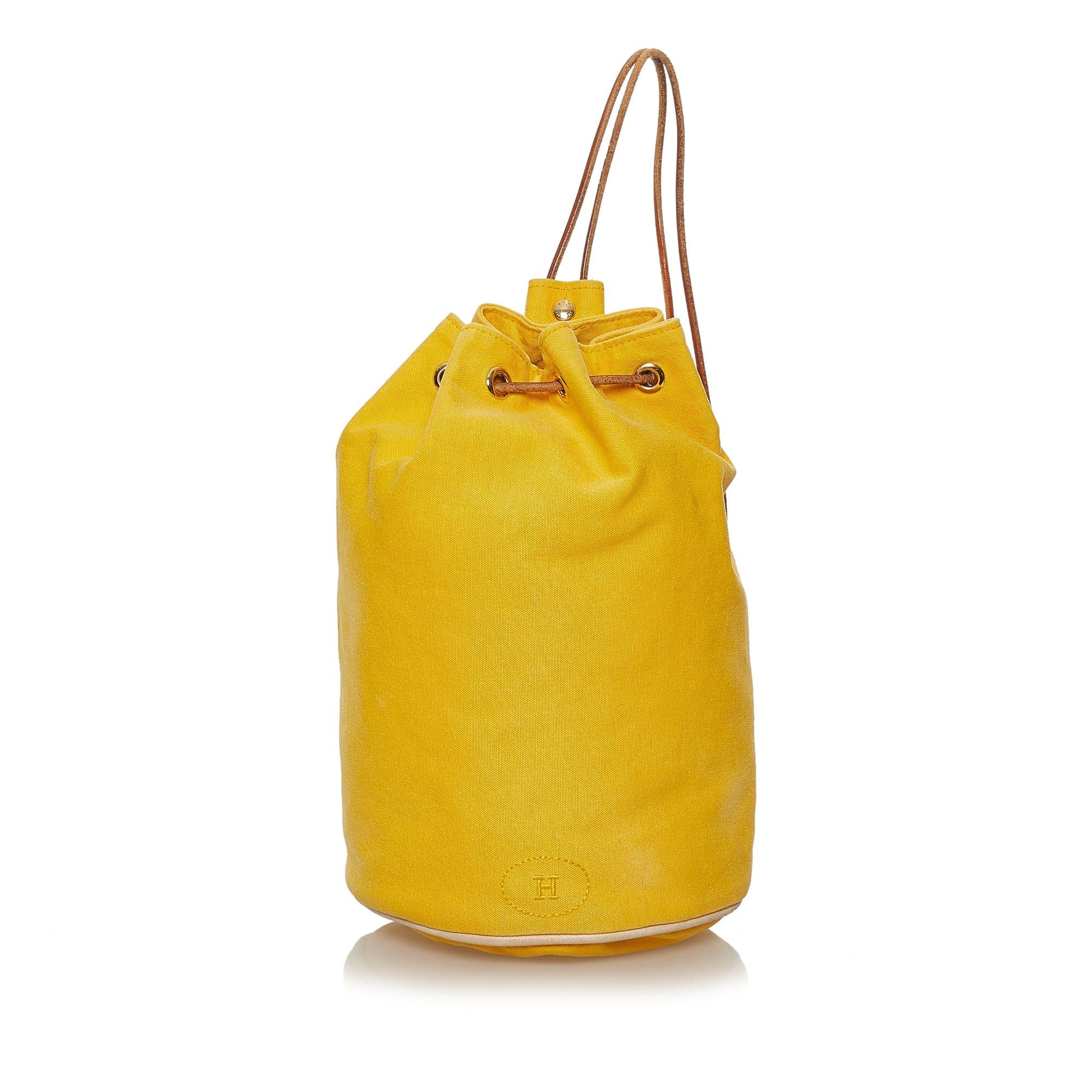 Hermes Polochon Mimile Canvas Backpack (SHG-28391)