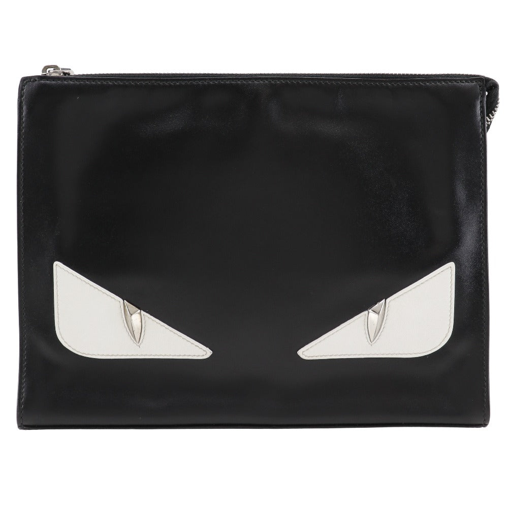 FENDI Clutch bag 7VA433 Calfskin black Bugs monster mens(Unisex)