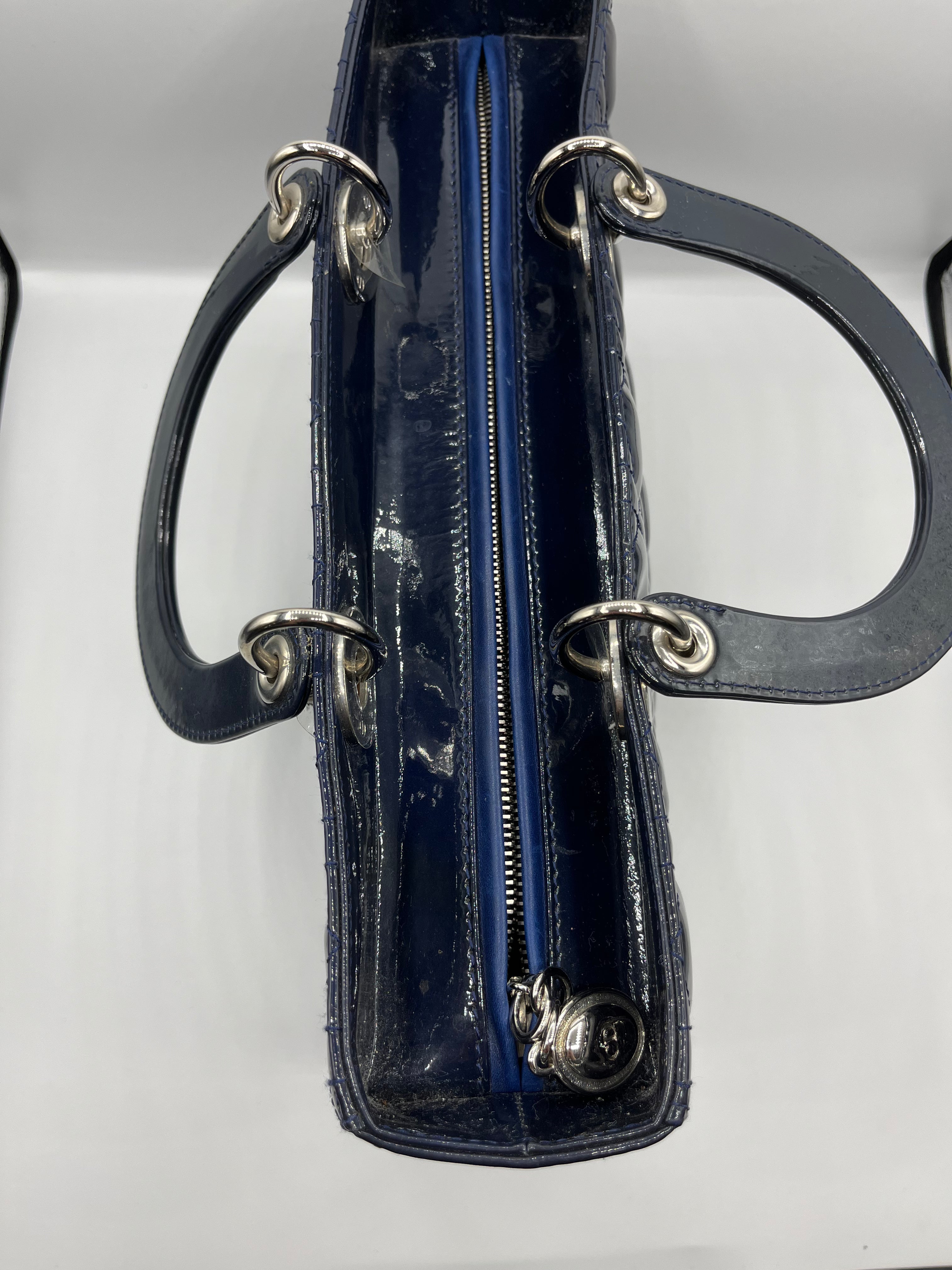 Lady Dior Large Blue Bag