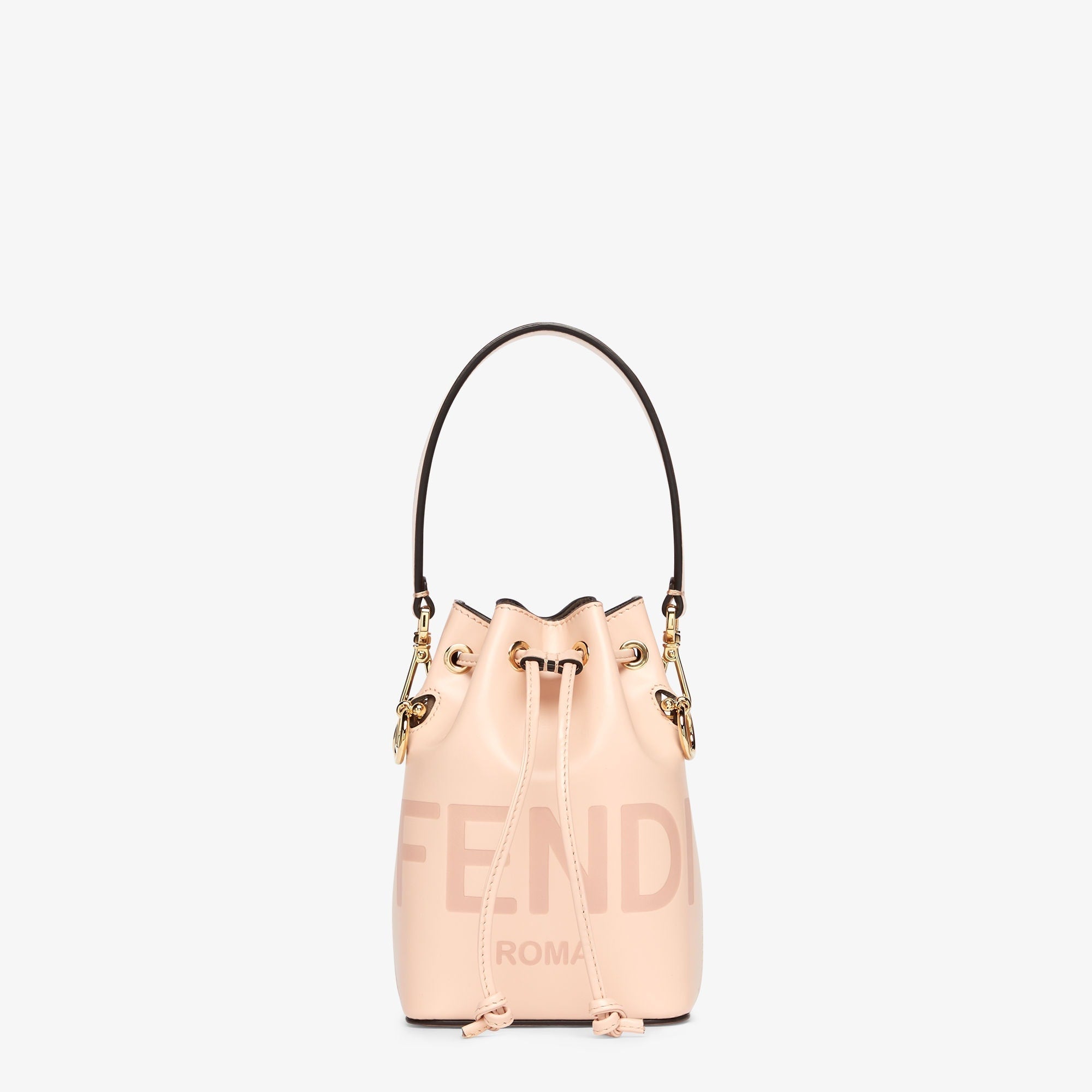 Fendi Mon Tresor Pale Pink Leather Mini Bucket Bag