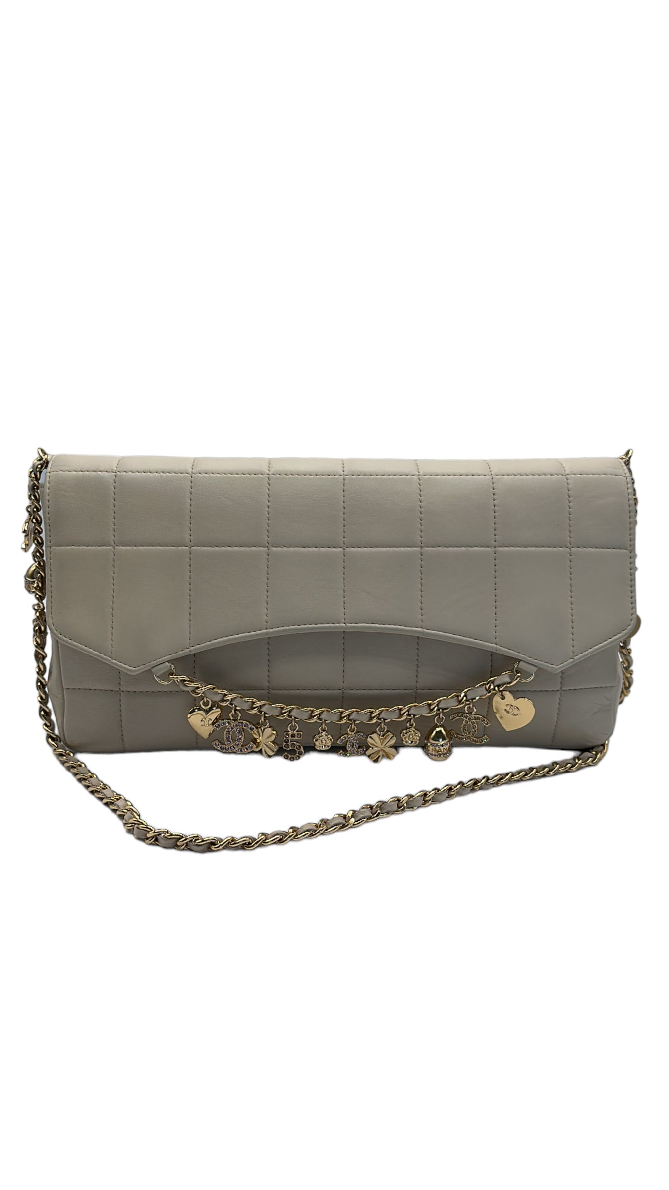CHANEL - Charms Beige Chocolate Bar Shoulder Bag