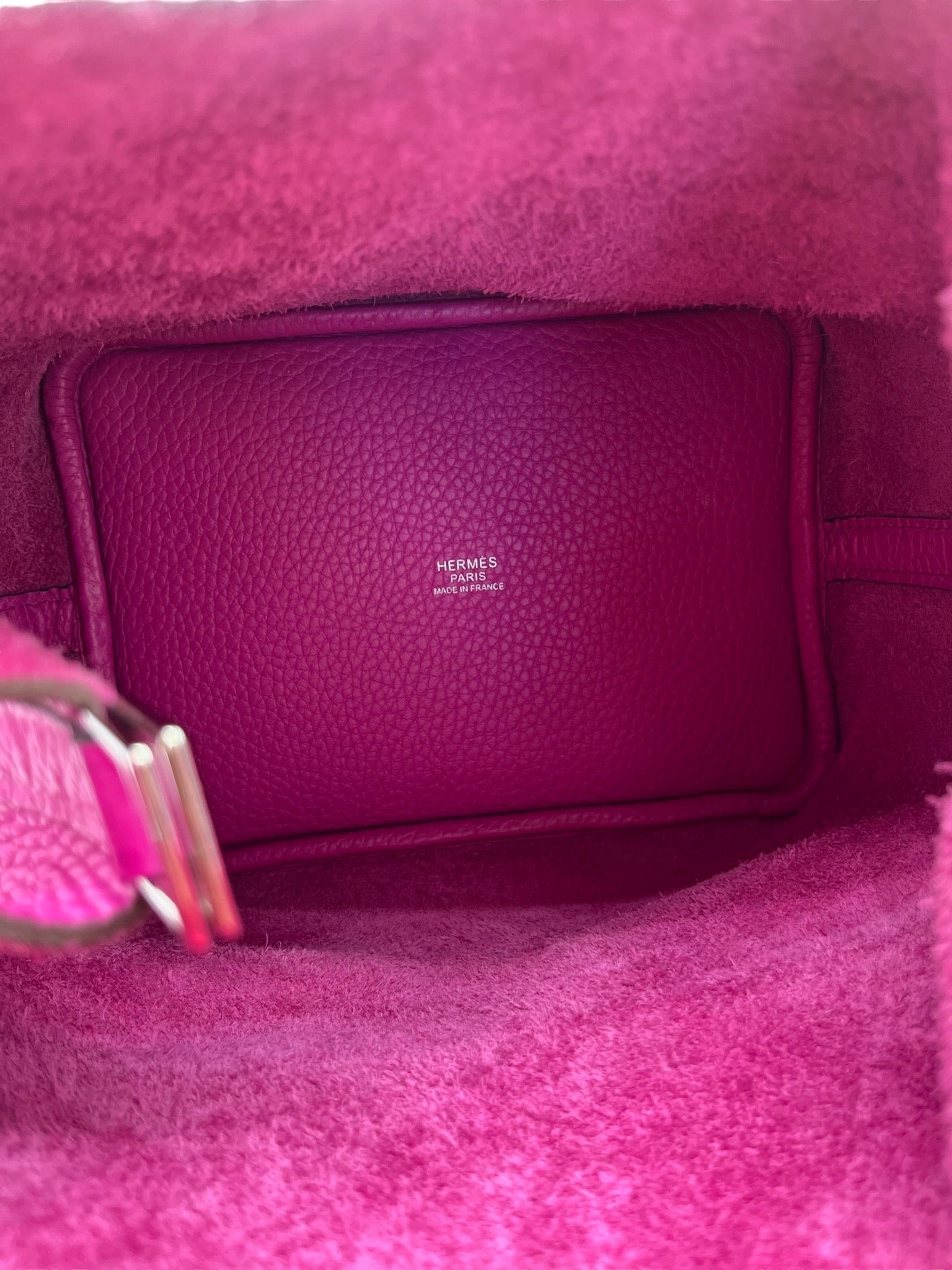 HERMES - Pink Taurillon Clemence Picotin Lock 18 Handbag