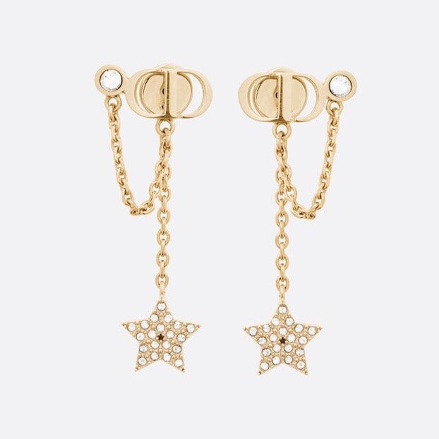 DIOR PETIT STAR GOLD DIAMOND EARRINGS