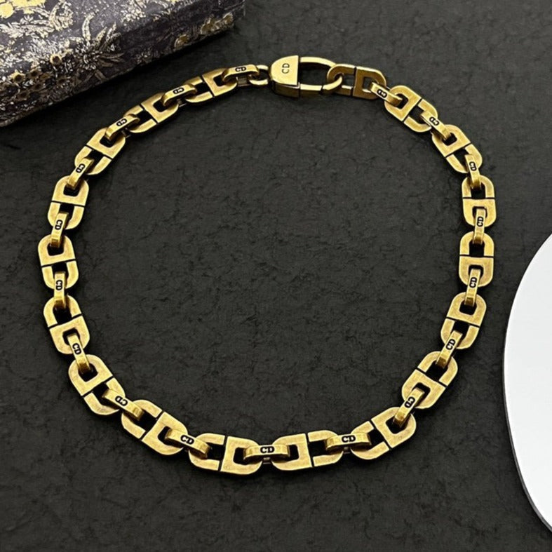 DIOR CHOKER NECKLACE GOLD DIAMOND