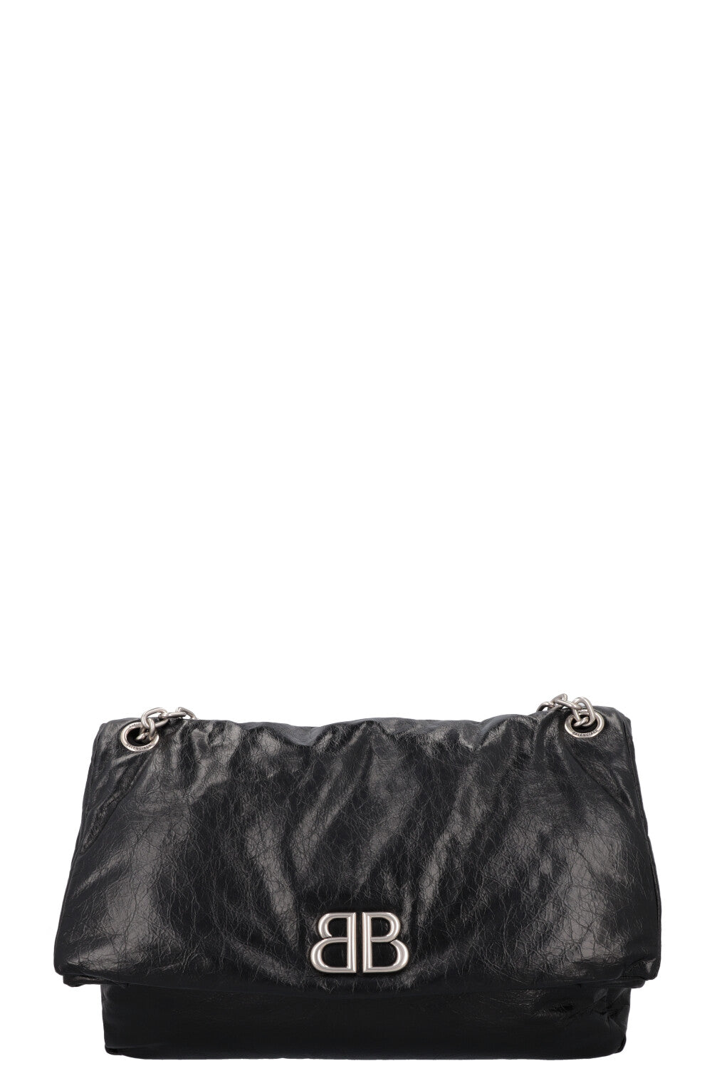 BALENCIAGA Large Monaco Bag Leather Black