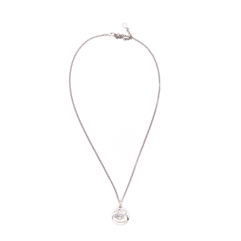 Gucci "Blind For Love" Necklace in Silver