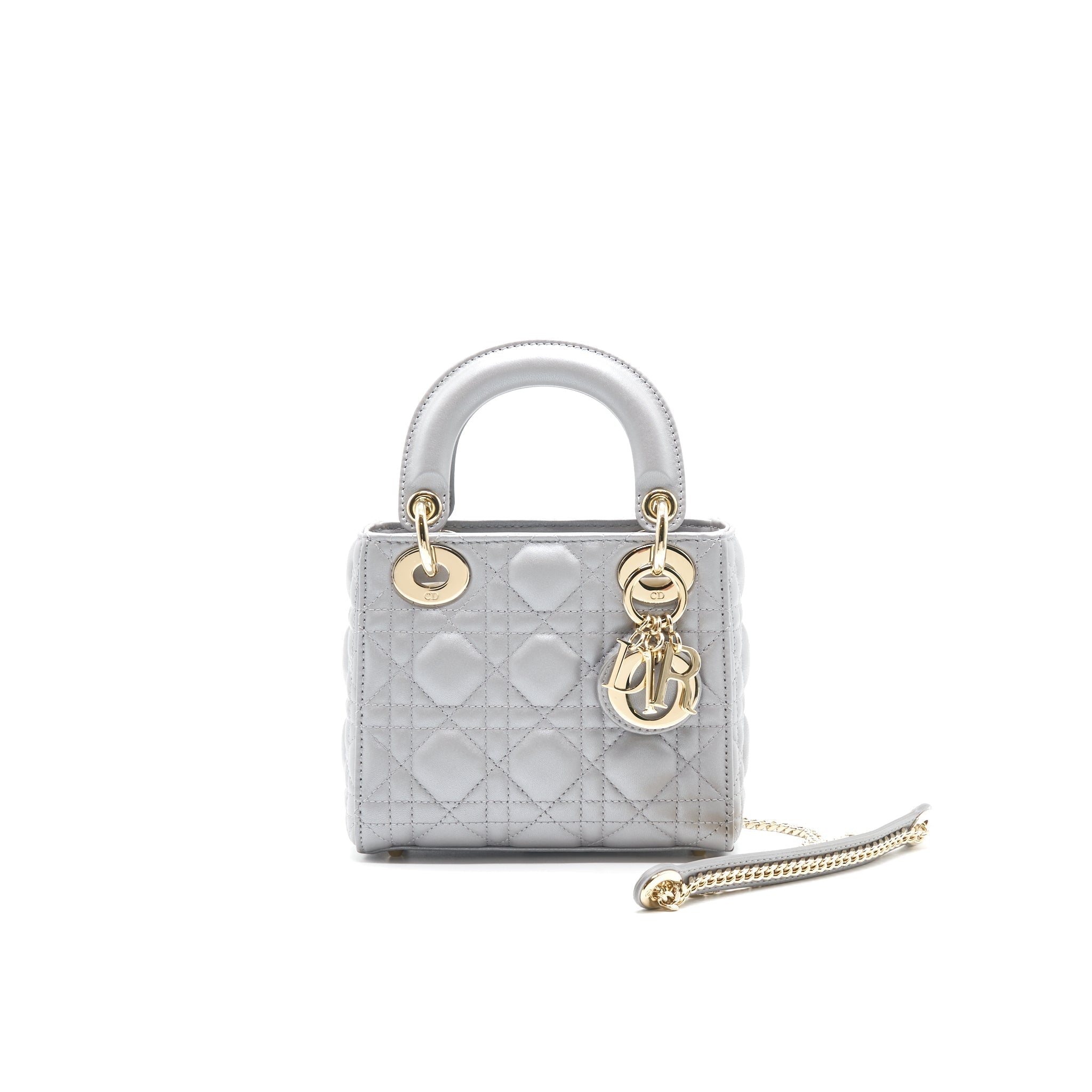 Dior Mini Lady Dior Grey GHW