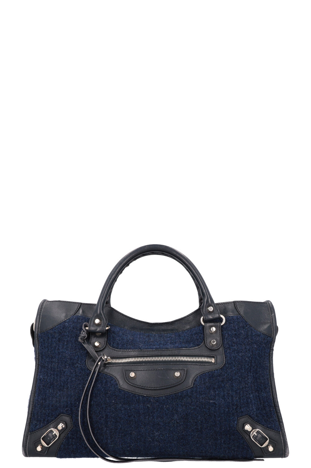 BALENCIAGA Medium City Bag Felt Navy